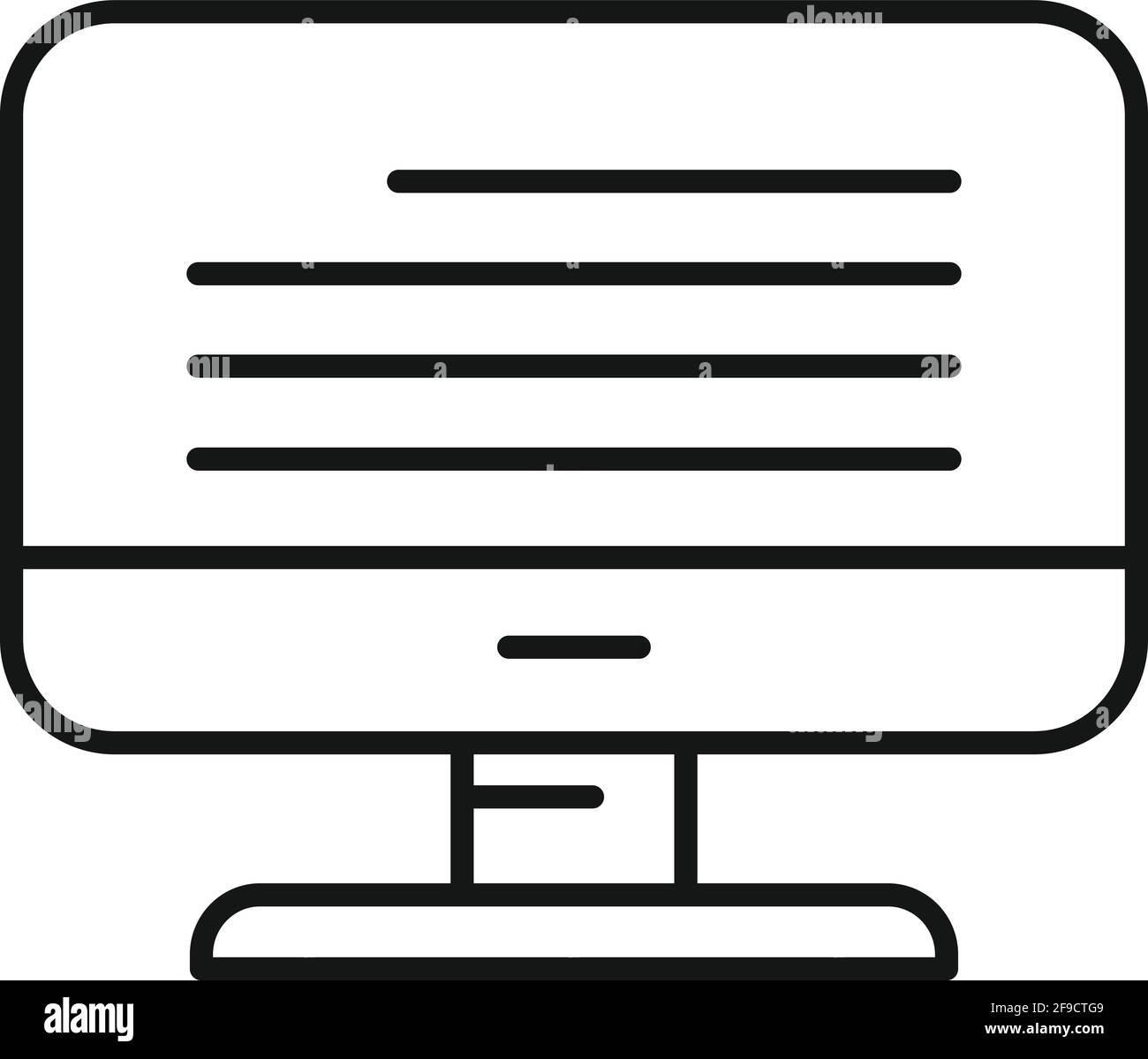 Online inclusive education con, outline style Stock Vector