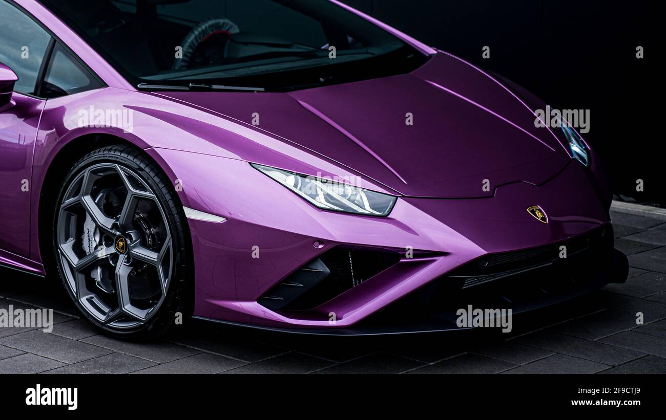 Purple Lamborghini Aventador SV. GERMANY - FRANKFURT , NOVEMBER 2020 Stock  Photo - Alamy