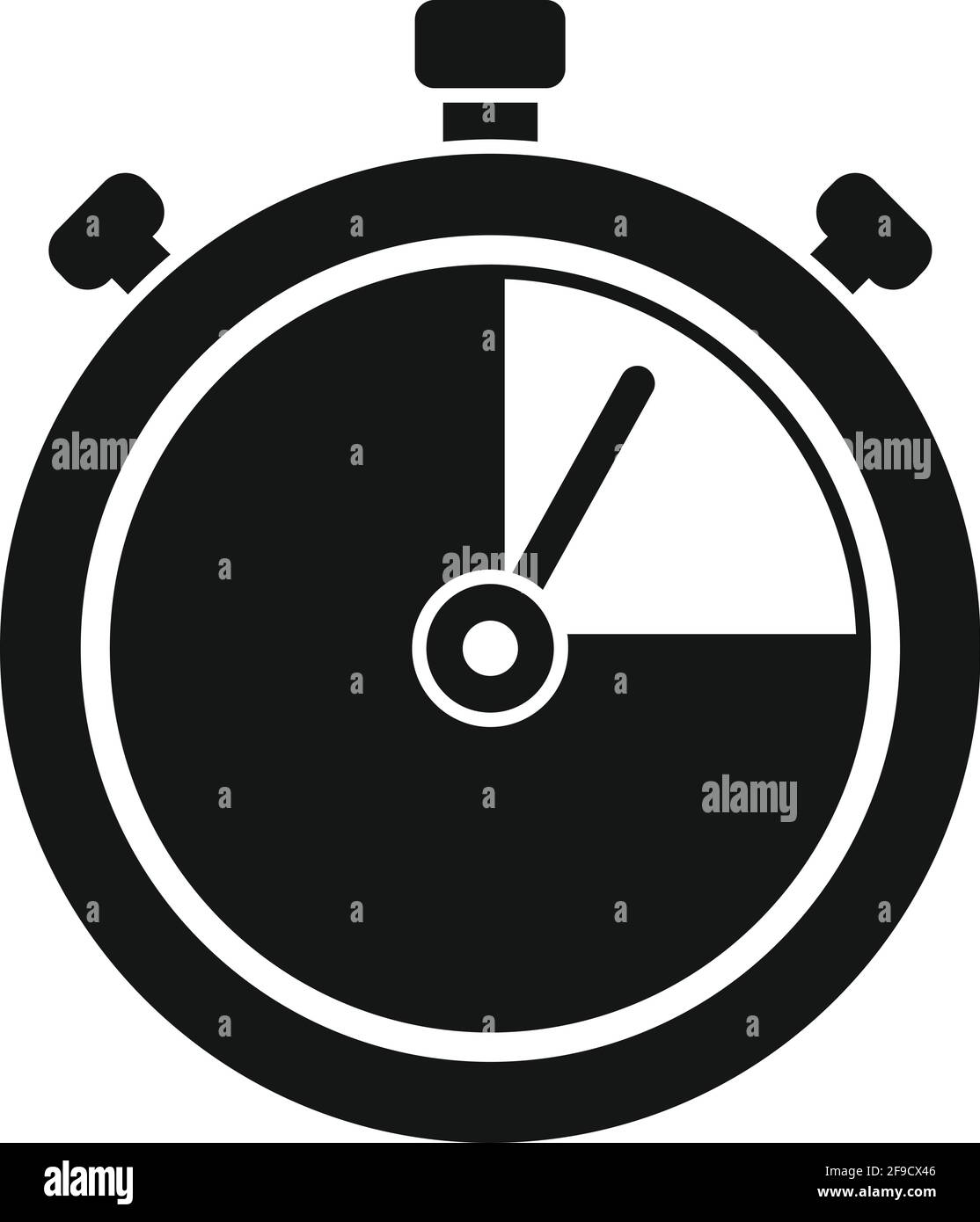 Personal trainer stopwatch icon, simple style Stock Vector