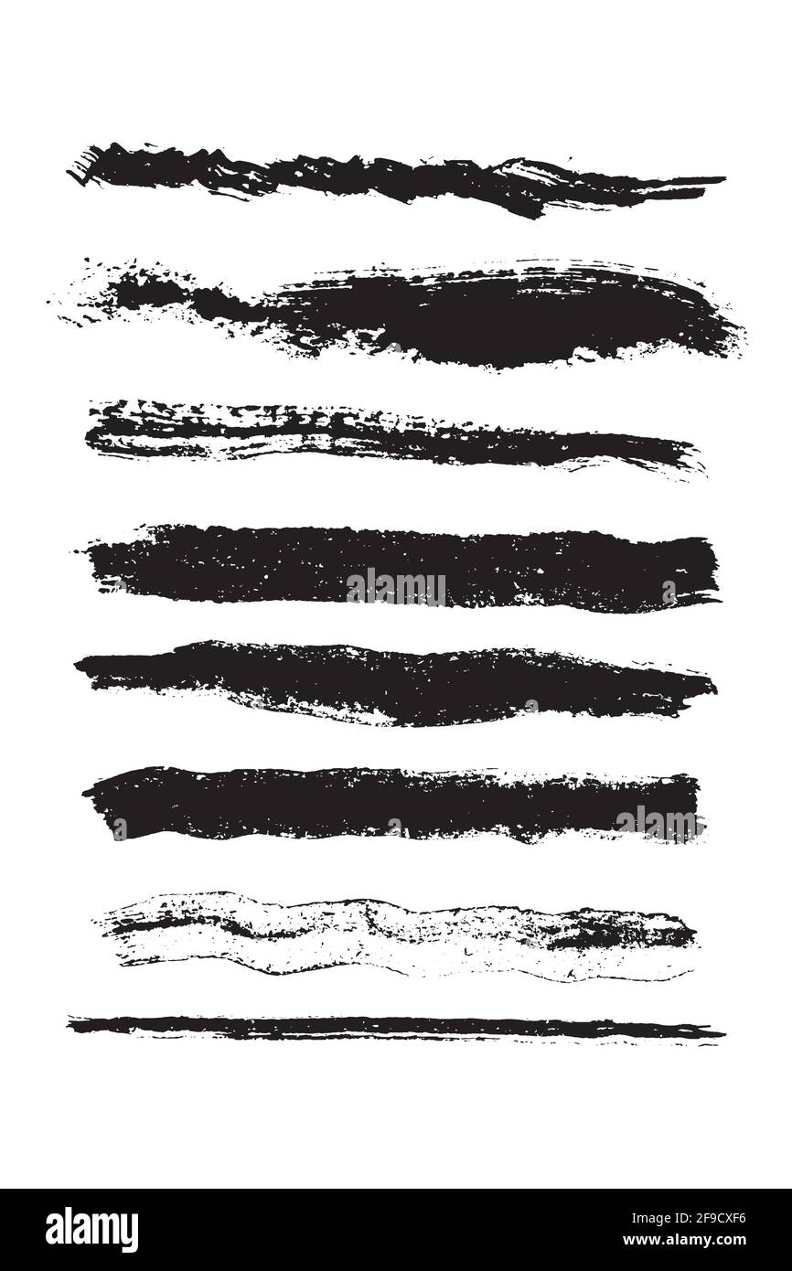 Grunge Brush Set Stock Vector