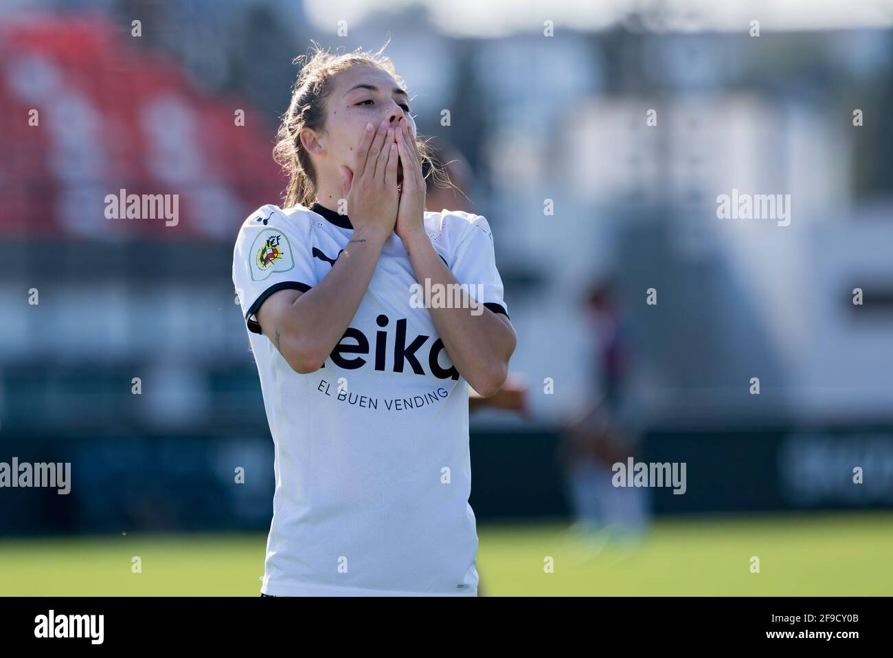 Valencia, Spain. 17th Apr, 2021. Asun Martinez Salinas of Valencia CF seen  in action during the Spanish Women League, La Liga Primera Division Femenina,  football match between Valencia CF and Madrid CFF