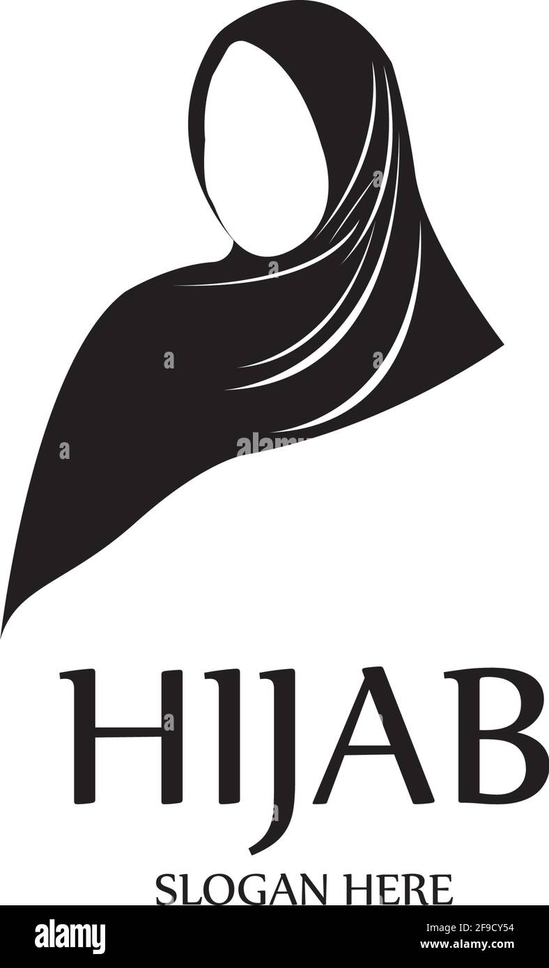 hijab women black silhouette vector icons app-vector Stock Vector Image ...