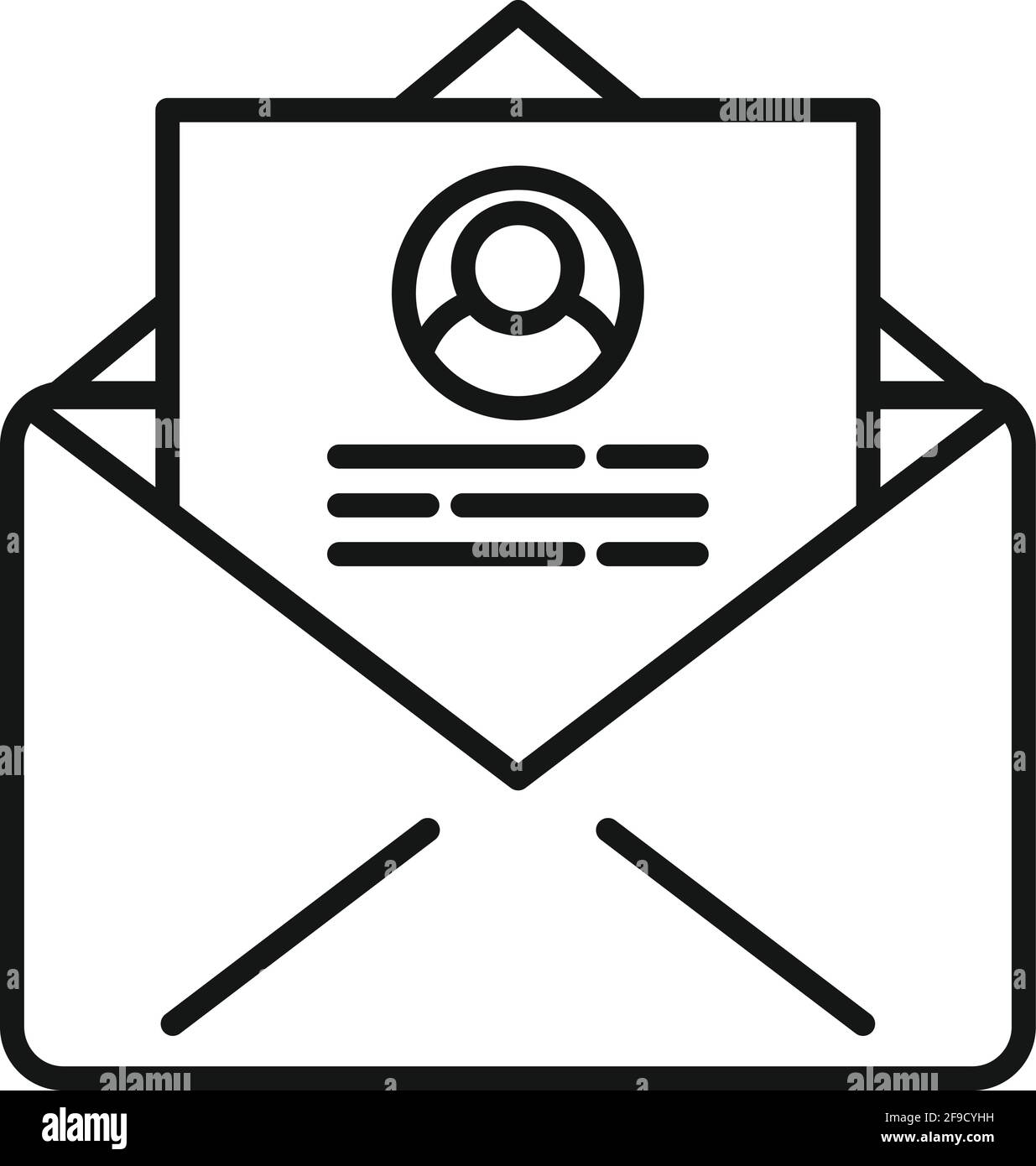 Personal information mail icon, outline style Stock Vector Image & Art ...