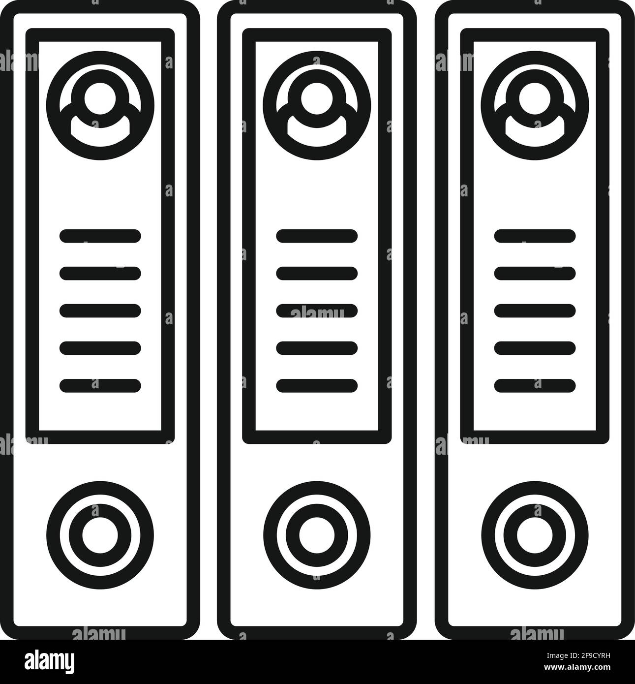 Personal information folder icon, outline style Stock Vector