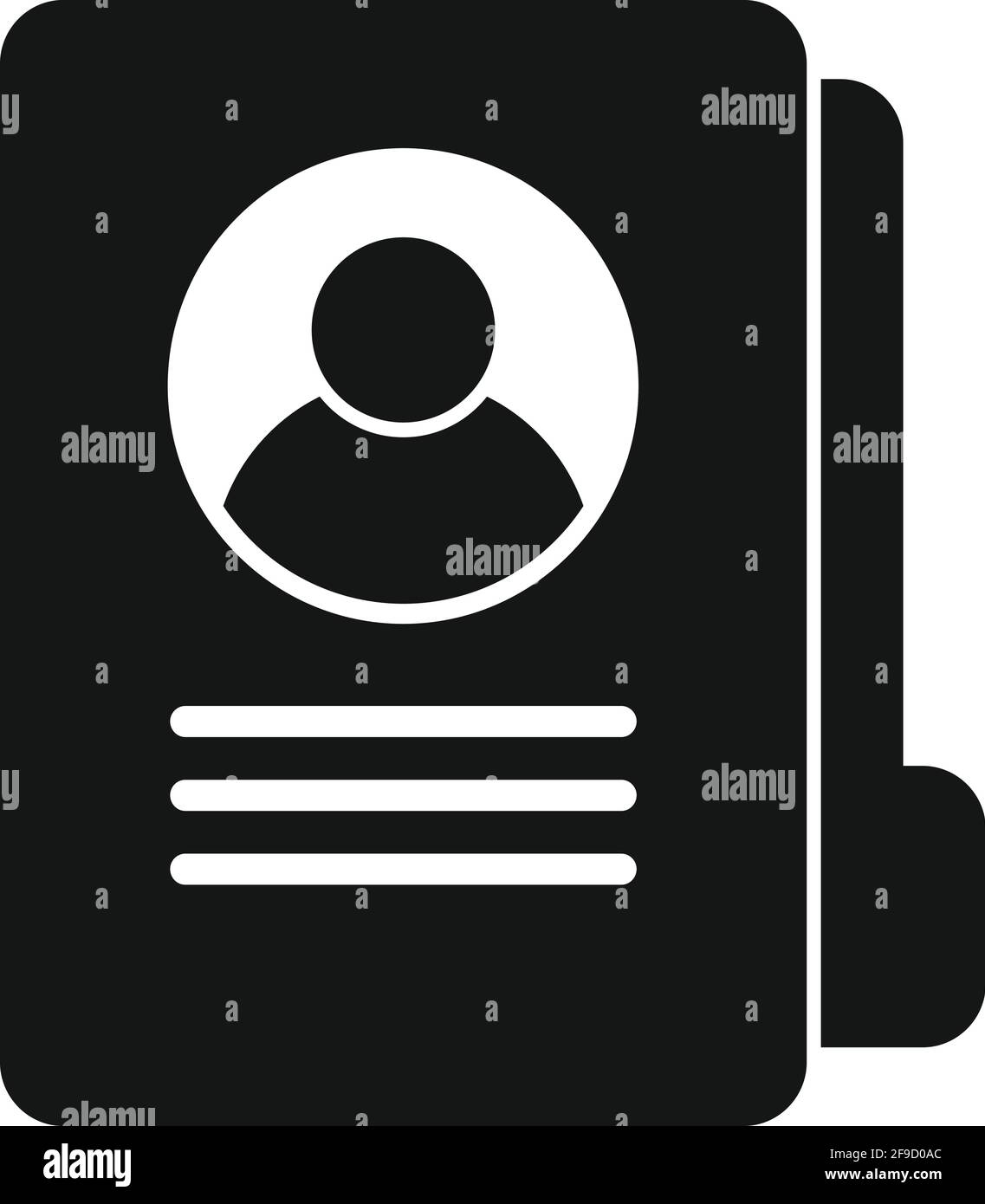 Folder personal traits icon, simple style Stock Vector