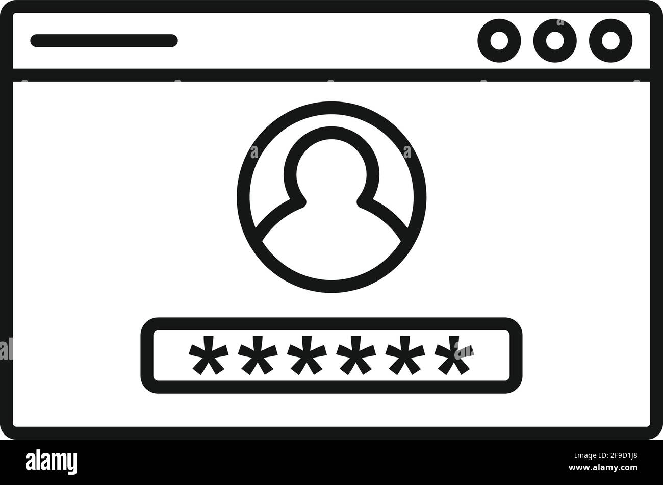 Web authentication icon, outline style Stock Vector Image & Art - Alamy