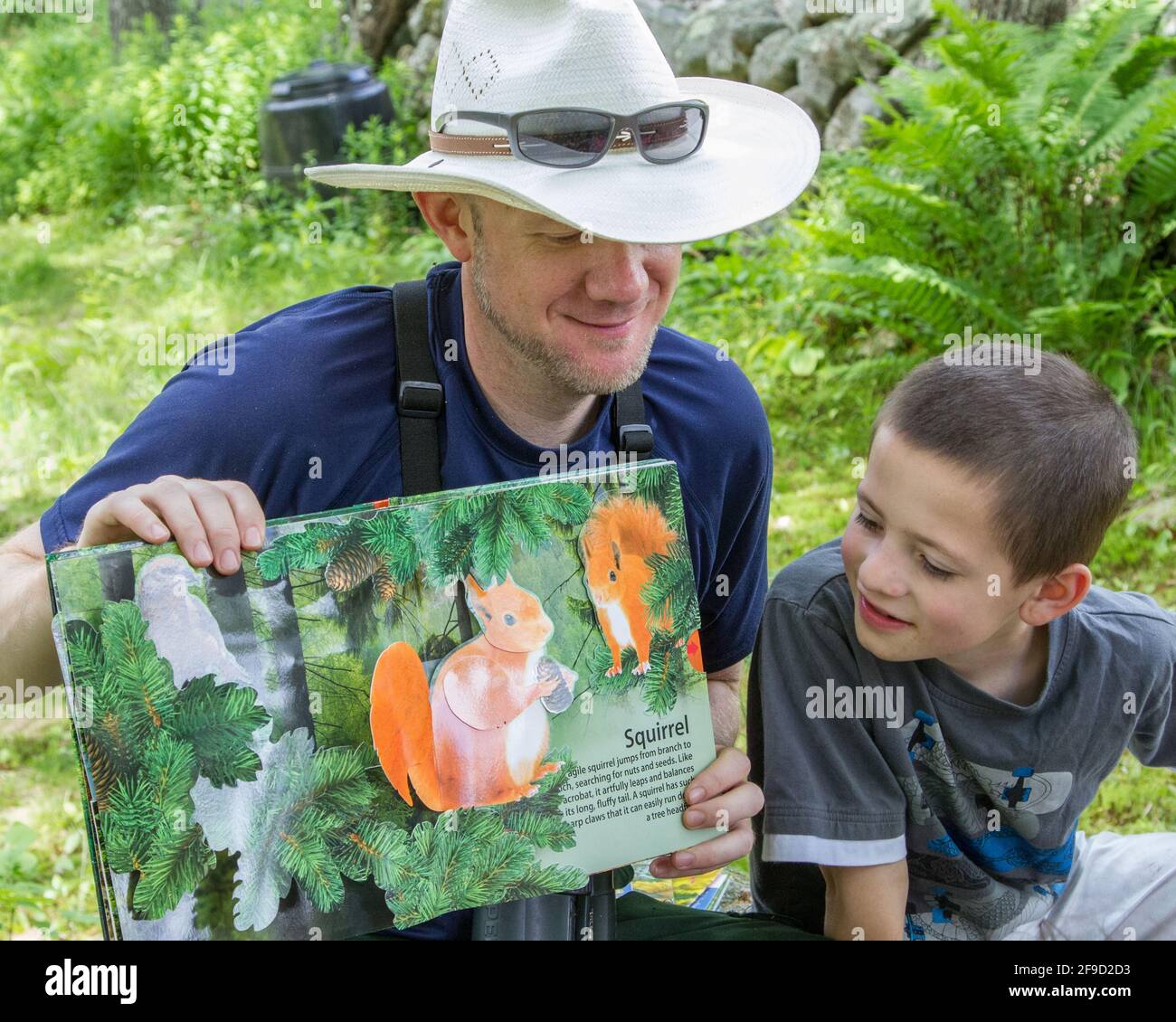 Children learning about nature with a trained naturalist Stock Photo