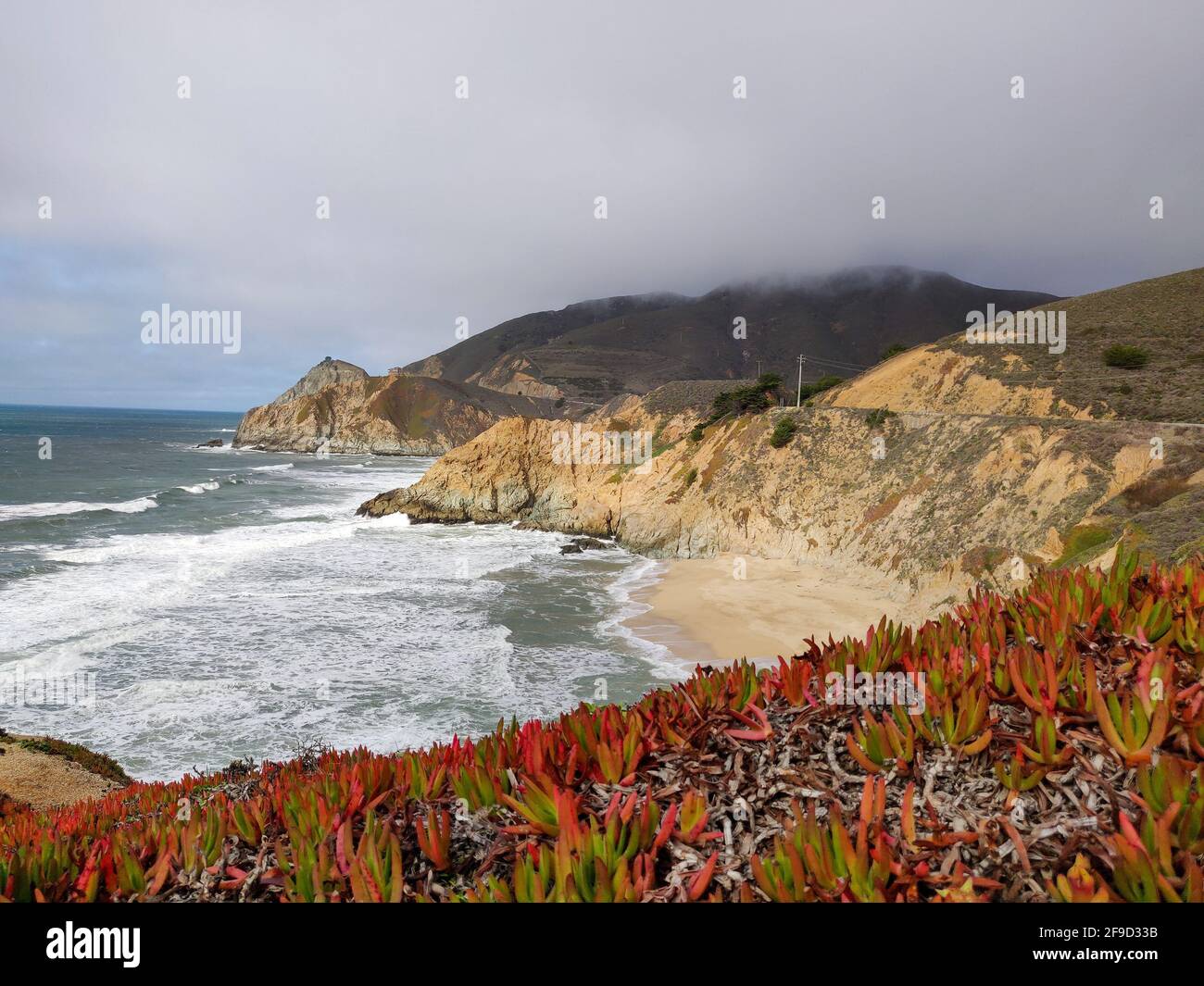 View of the Devil's Slide, a coastal promontory in California, United