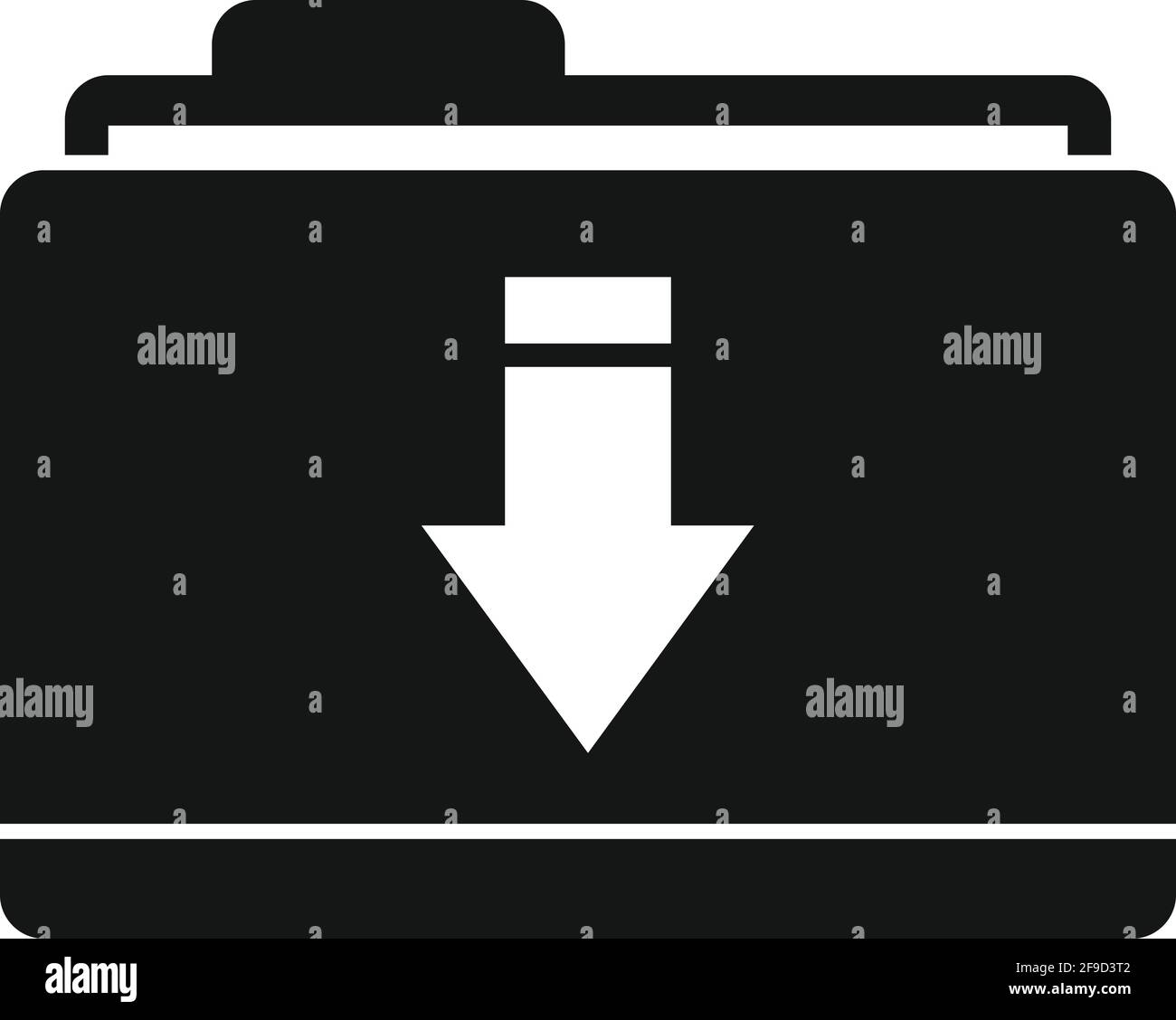 Download folder icon, simple style Stock Vector Image & Art - Alamy