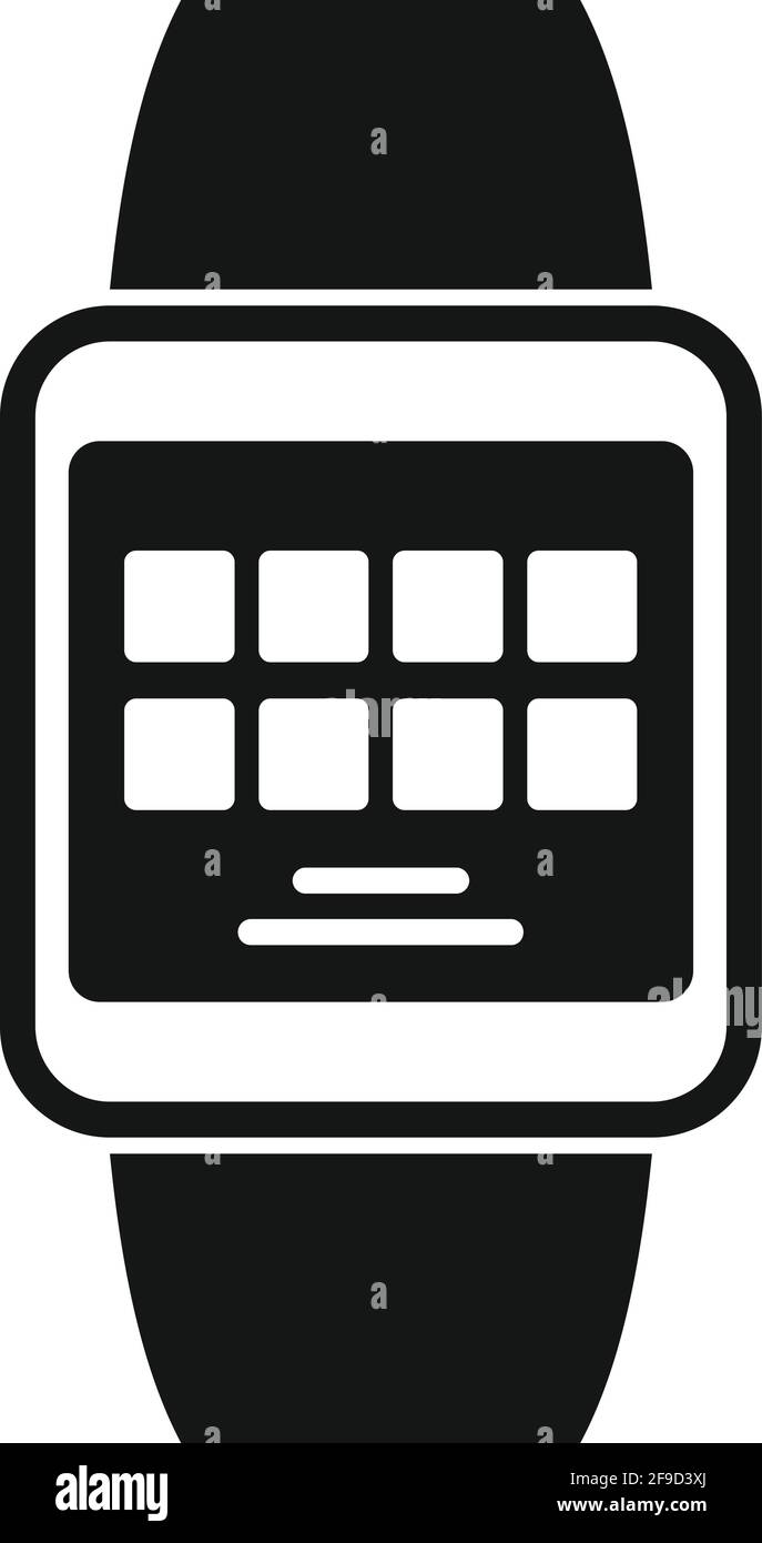 Modern smartwatch system icon, simple style Stock Vector Image & Art ...