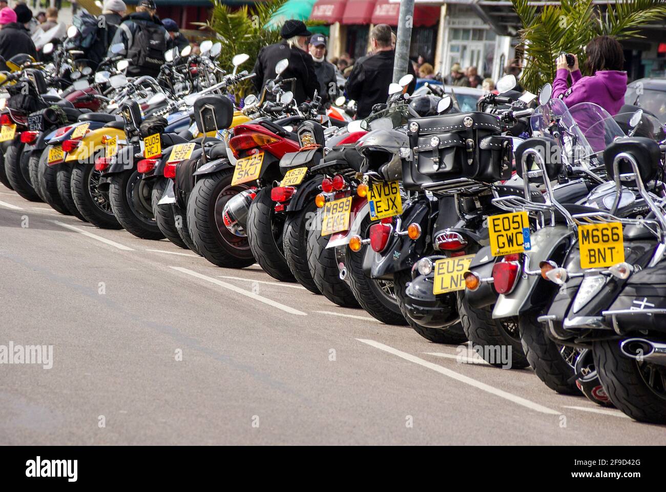 Row motorbikes hi-res stock photography and images - Alamy