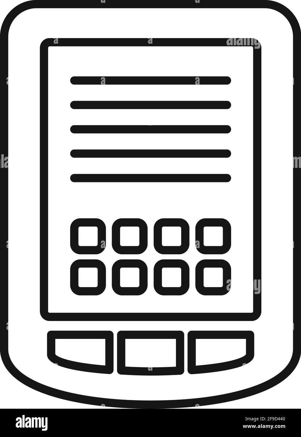 Tablet operating system icon, outline style Stock Vector