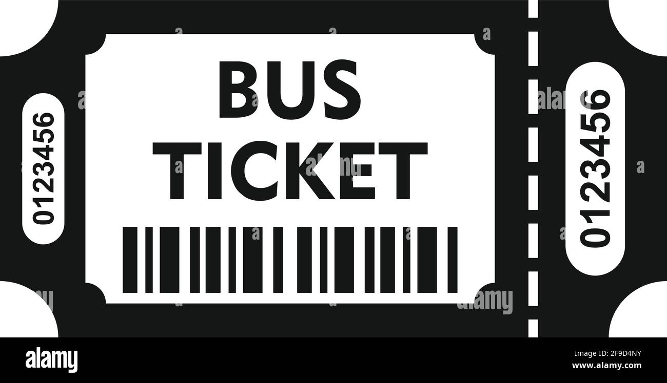 Pay bus ticket icon, simple style Stock Vector