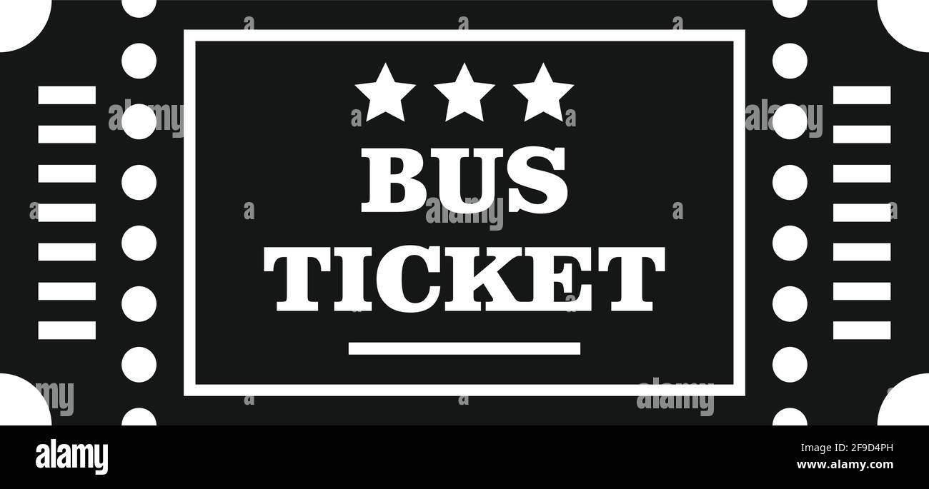 Smart bus ticket icon, simple style Stock Vector