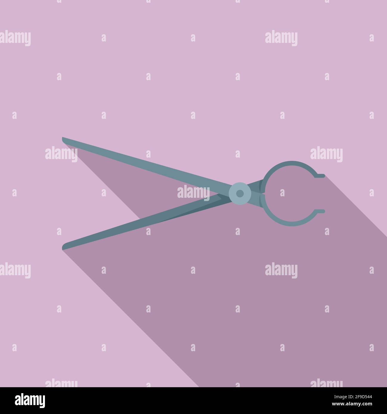 Metallurgy pliers icon, flat style Stock Vector