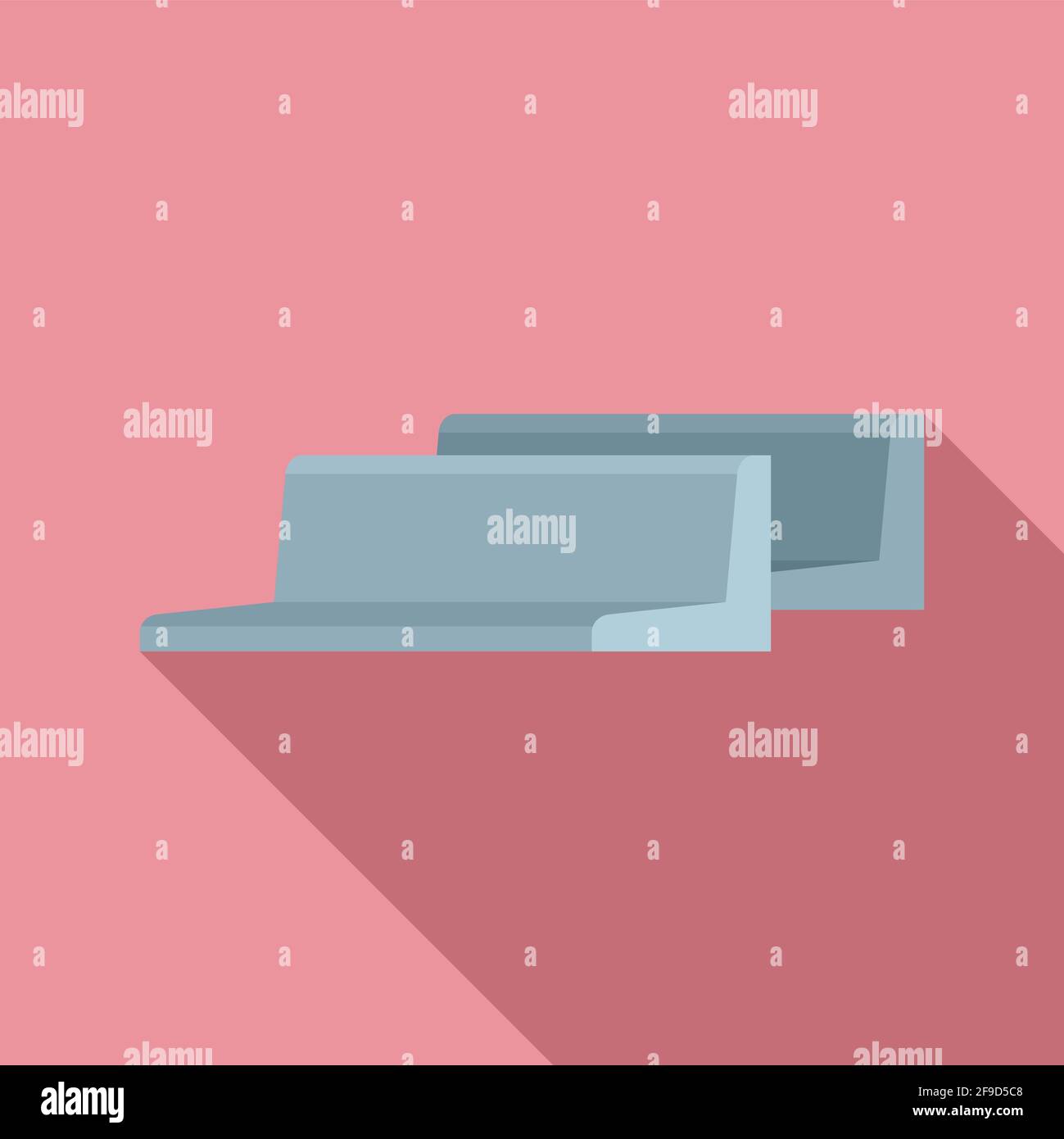 Metallurgy angle bars icon, flat style Stock Vector