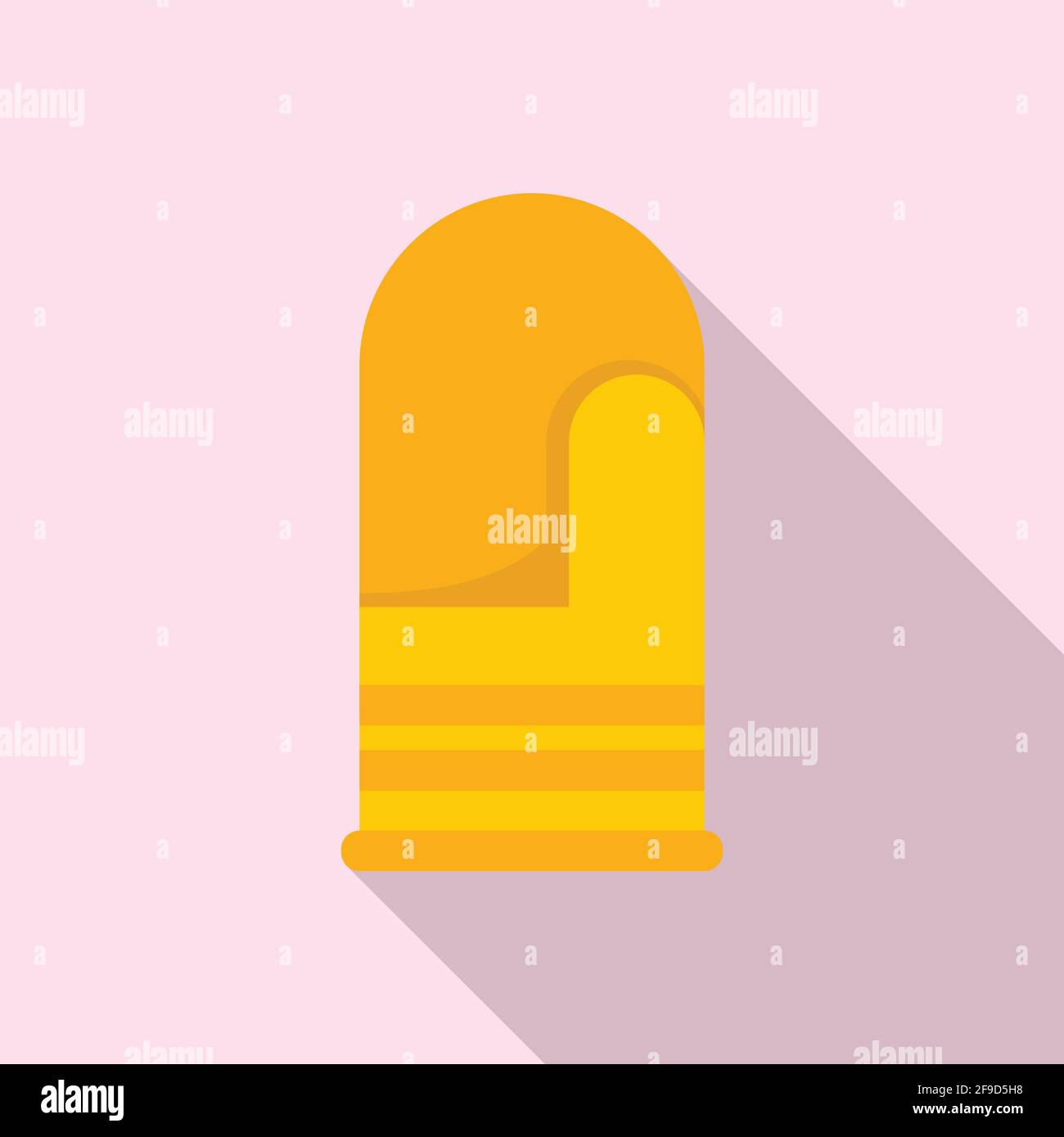 Metallurgy glove icon, flat style Stock Vector