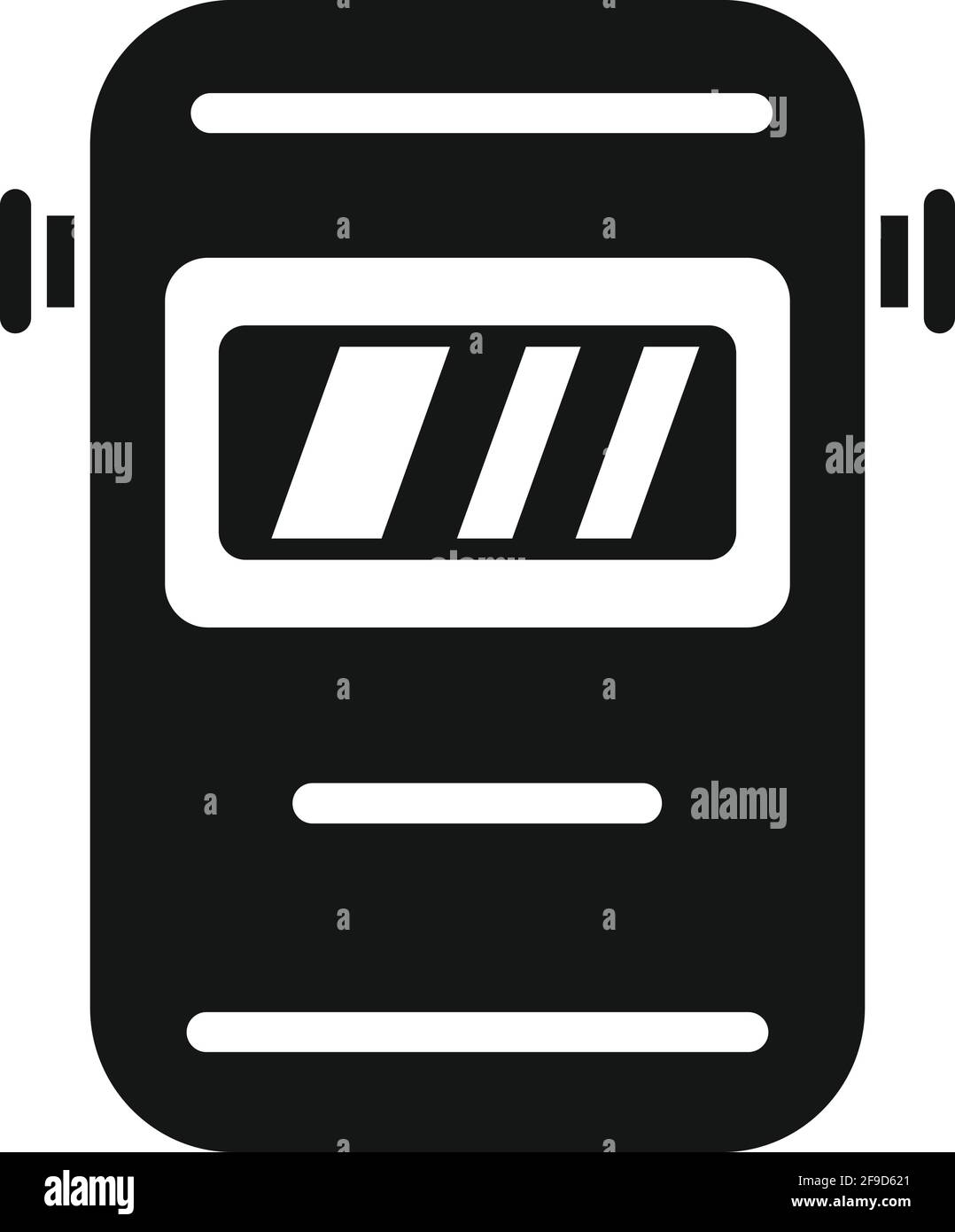 Welder mask icon, simple style Stock Vector