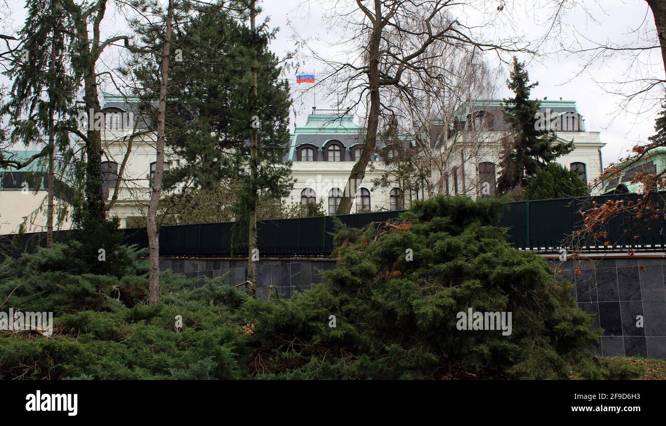 Russian Embassy in Prague, Czech Republic, February 25, 2020. (CTK Photo/Milos Ruml) Stock Photo