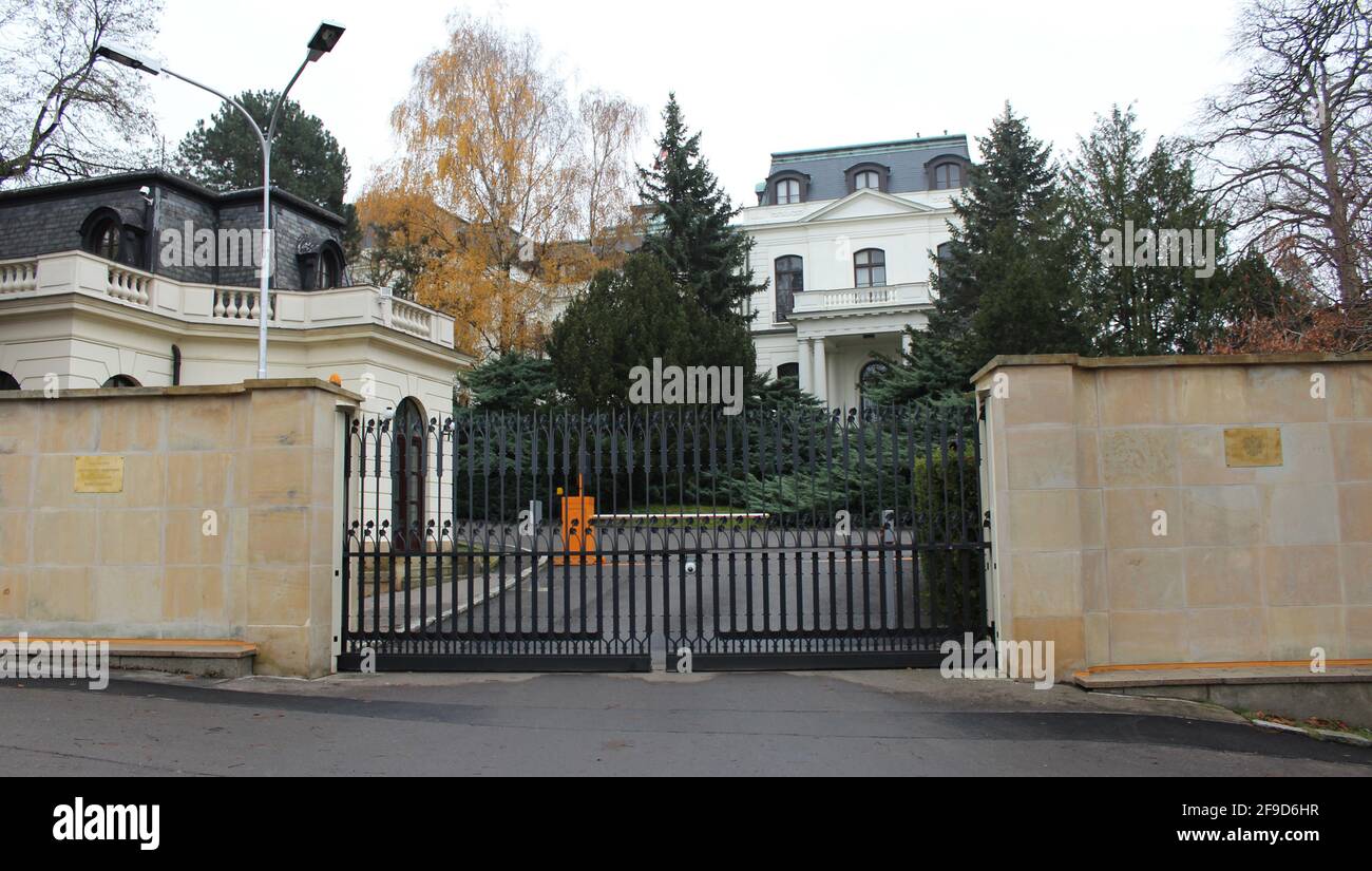 Russian Embassy in Prague, Czech Republic, November 24, 2016. (CTK Photo/Milos Ruml) Stock Photo