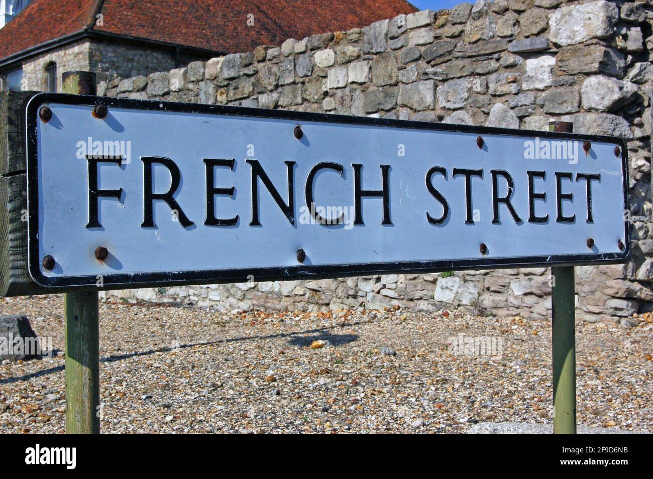 A road sign for French Street in Southampton, an area of the city where