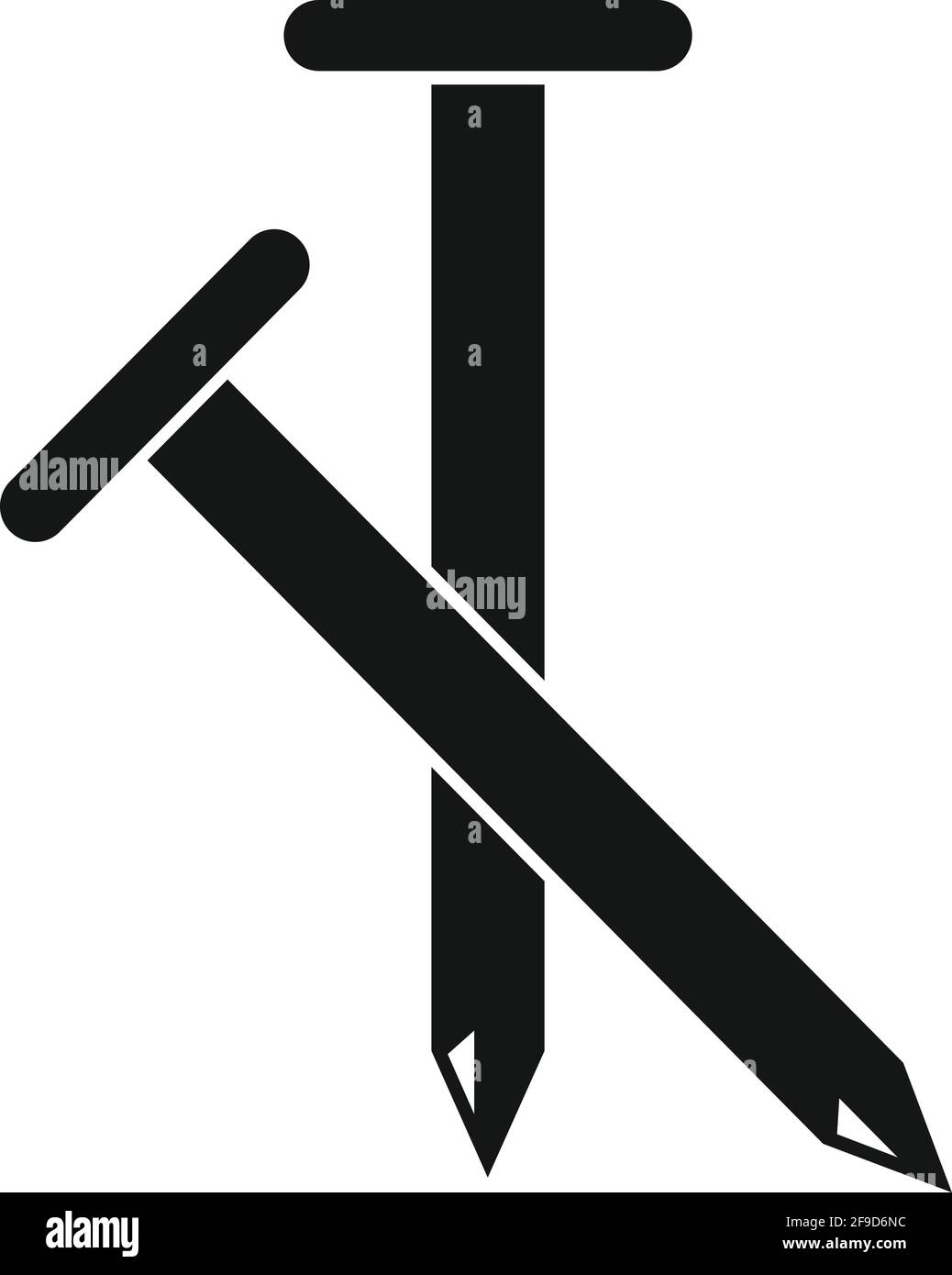 Blacksmith nails icon, simple style Stock Vector