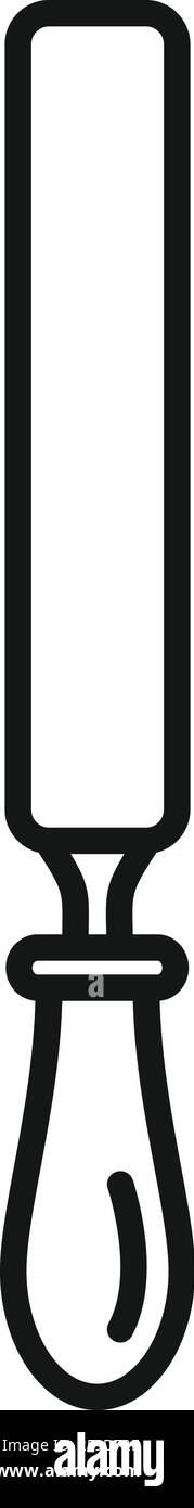 Blacksmith file icon, outline style Stock Vector