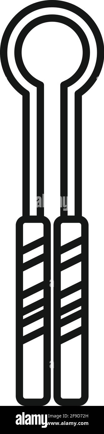 Blacksmith handle tool icon, outline style Stock Vector