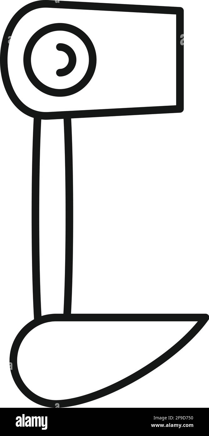 Blacksmith metal pot icon, outline style Stock Vector