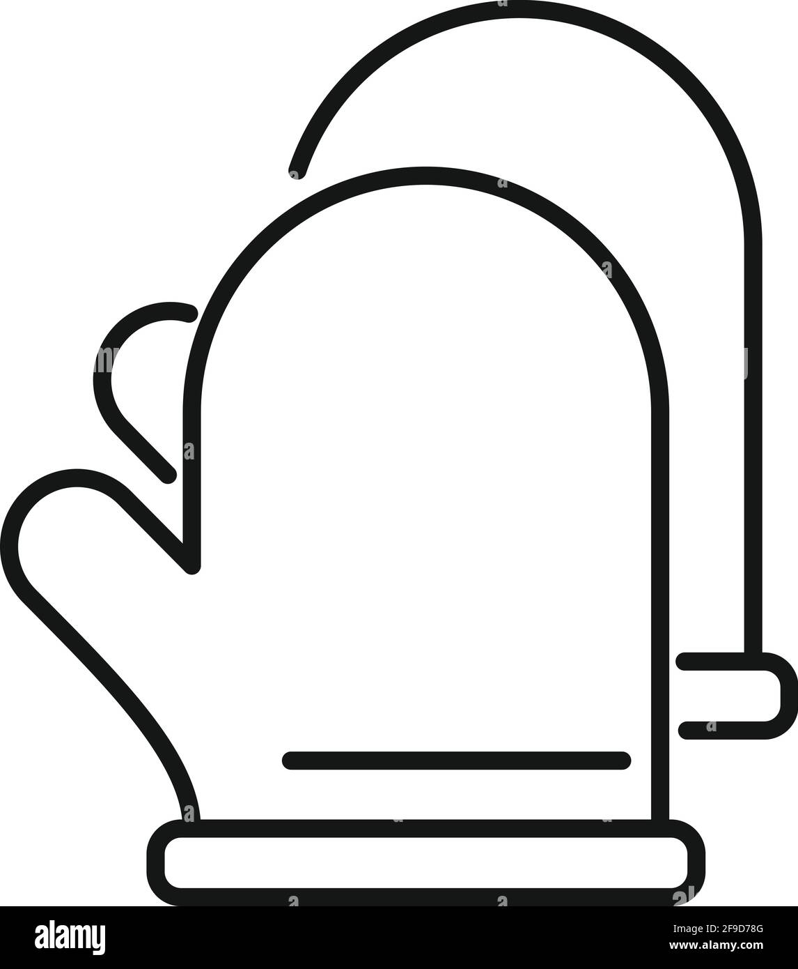 Blacksmith gloves icon, outline style Stock Vector