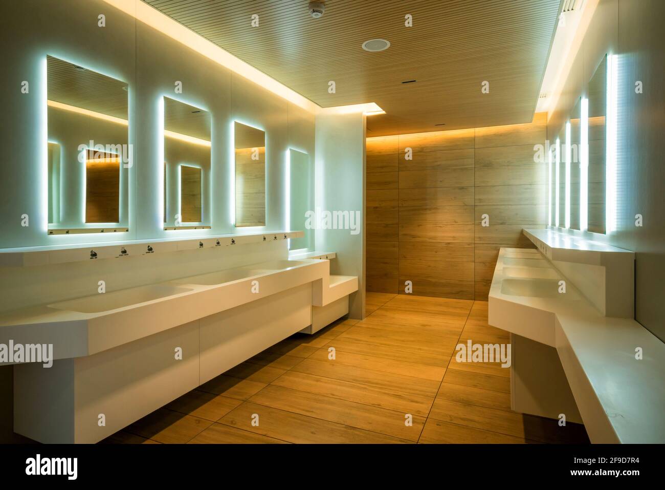 Modern design of public toilet and restroom. Luxury interior Stock Photo Alamy
