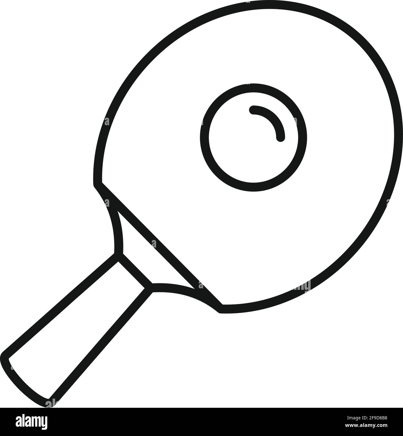 Ping pong pad icon, outline style Stock Vector