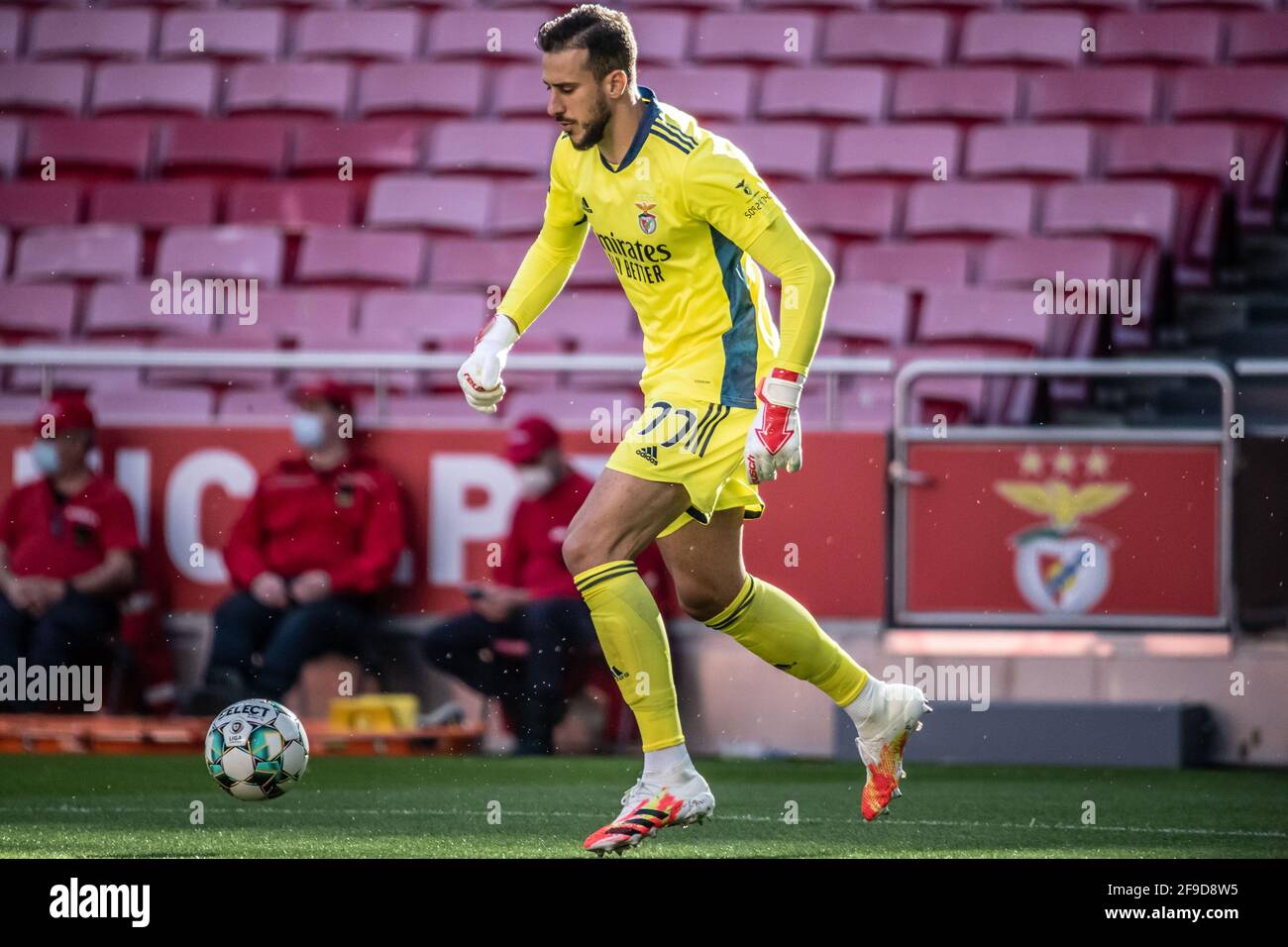 Lisbon, Portugal. 17th Apr, 2021. Helton Leite GK of Benfica during the  mens Liga NOS game between SL Benfica and Gil Vicente at Luz Stadium in  Lisbon, Portugal on April 17, 2021