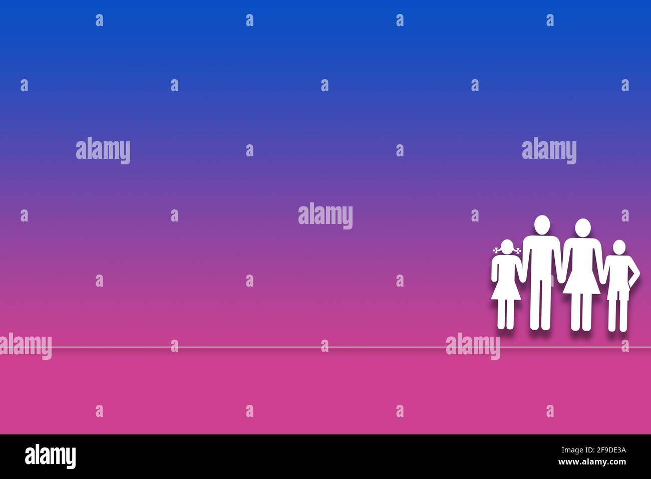 A gradient purple background with the white icon of a traditional ...
