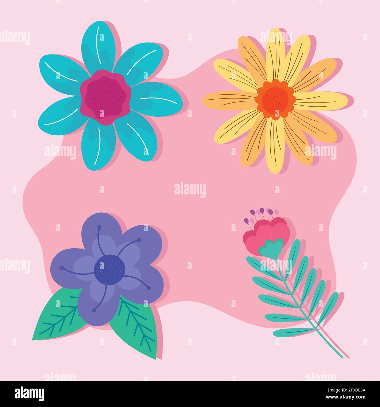 Four petal blossom Stock Vector Images - Alamy