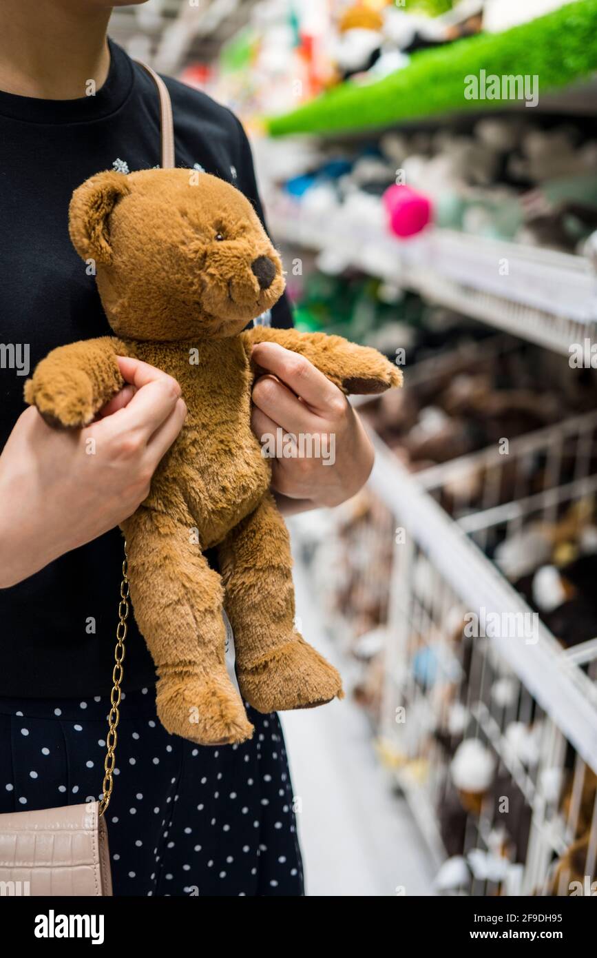 Shenzhen, China, September, 2019. Customer is holding the teddy bear at  Shenzhen IKEA Mall, originating from a Nordic warehouse chain, it sells  assemb Stock Photo - Alamy