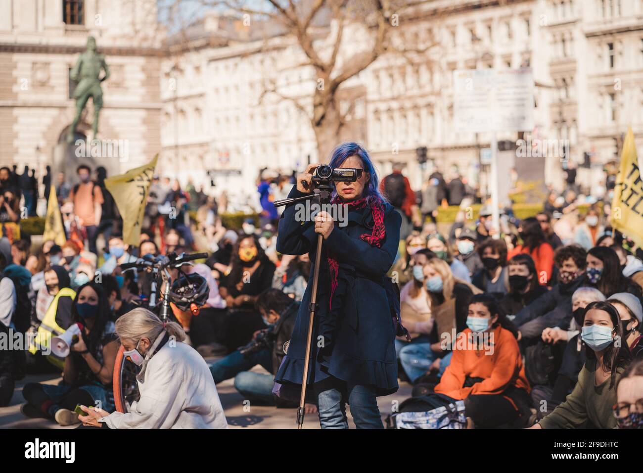 Westminster, London | UK - 2021.04.17: Photographer at the Kill The Bill Protest Stock Photo - Alamy