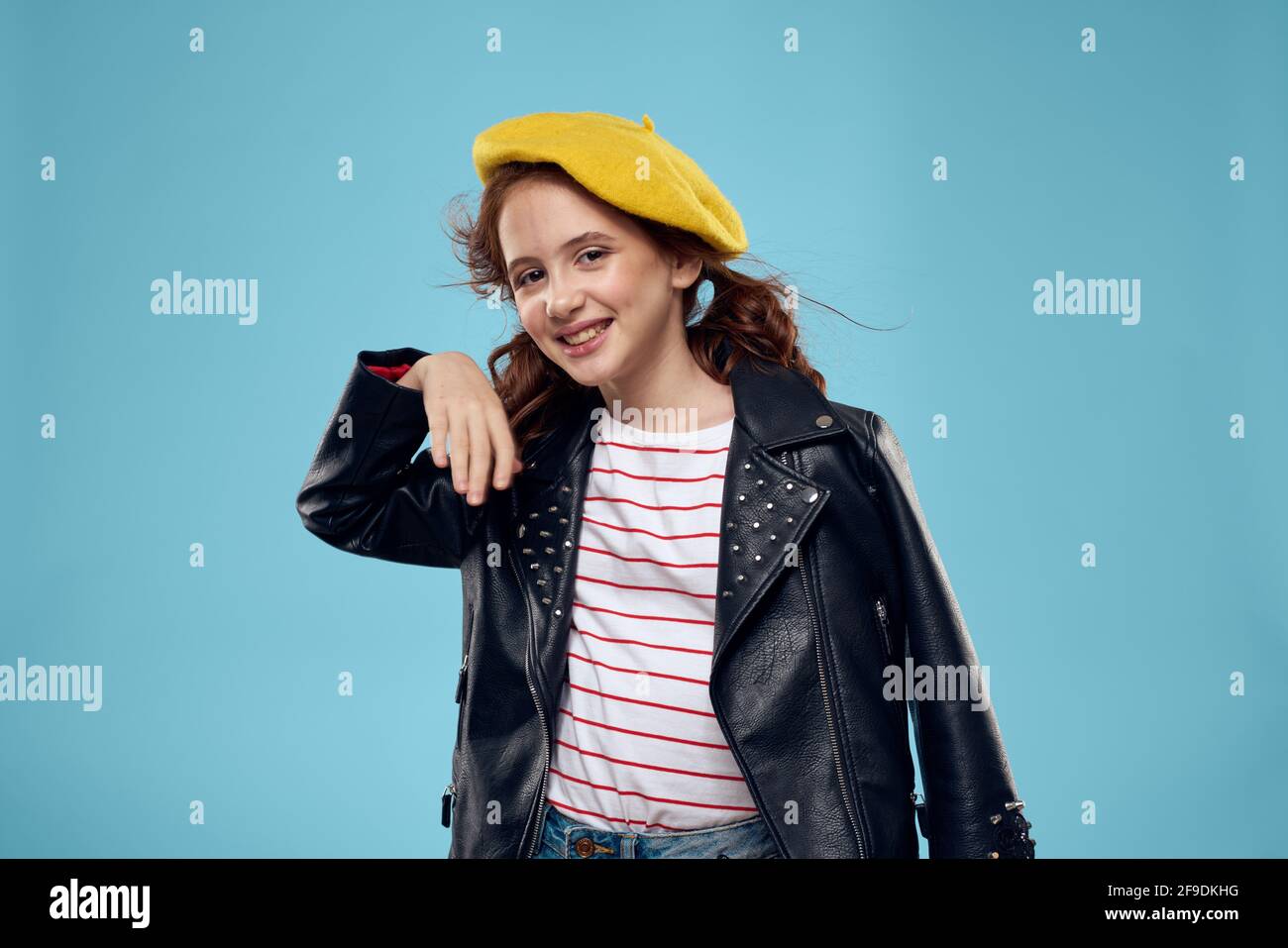 Little girl in striped jacket hires stock photography and images Alamy