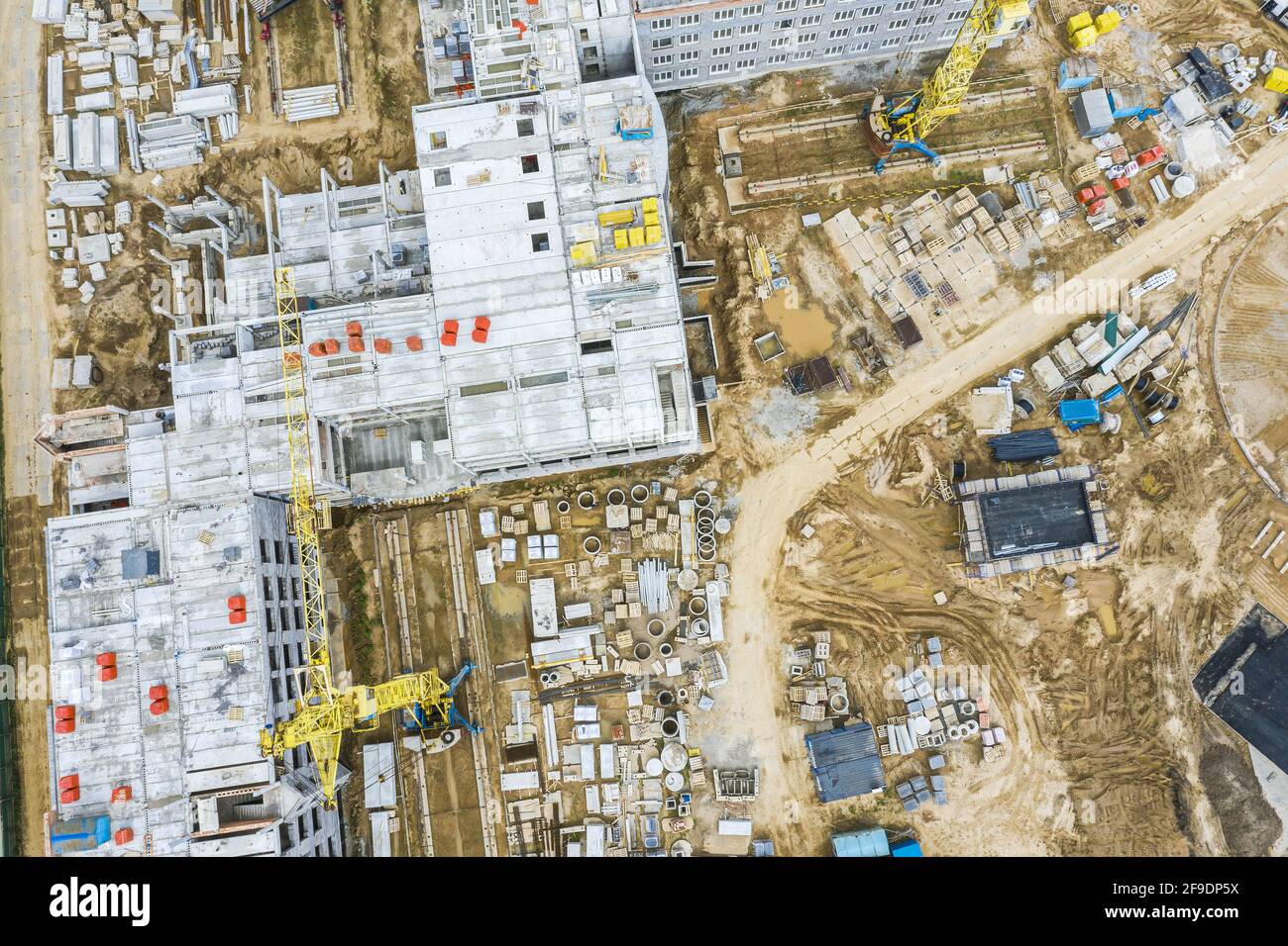 Aerial shot busy construction site hi-res stock photography and images ...