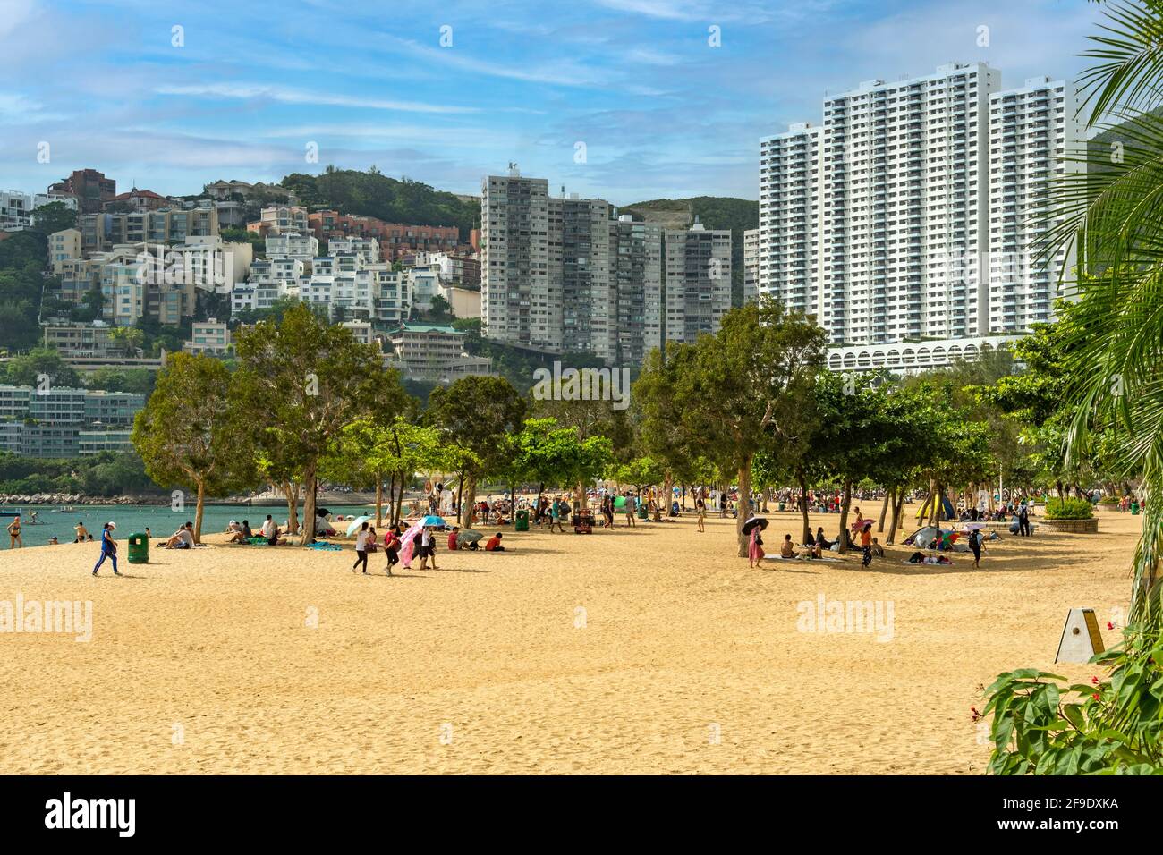 Beach at Repulse Bay, Hong Kong Island, Hong Kong Stock Photo