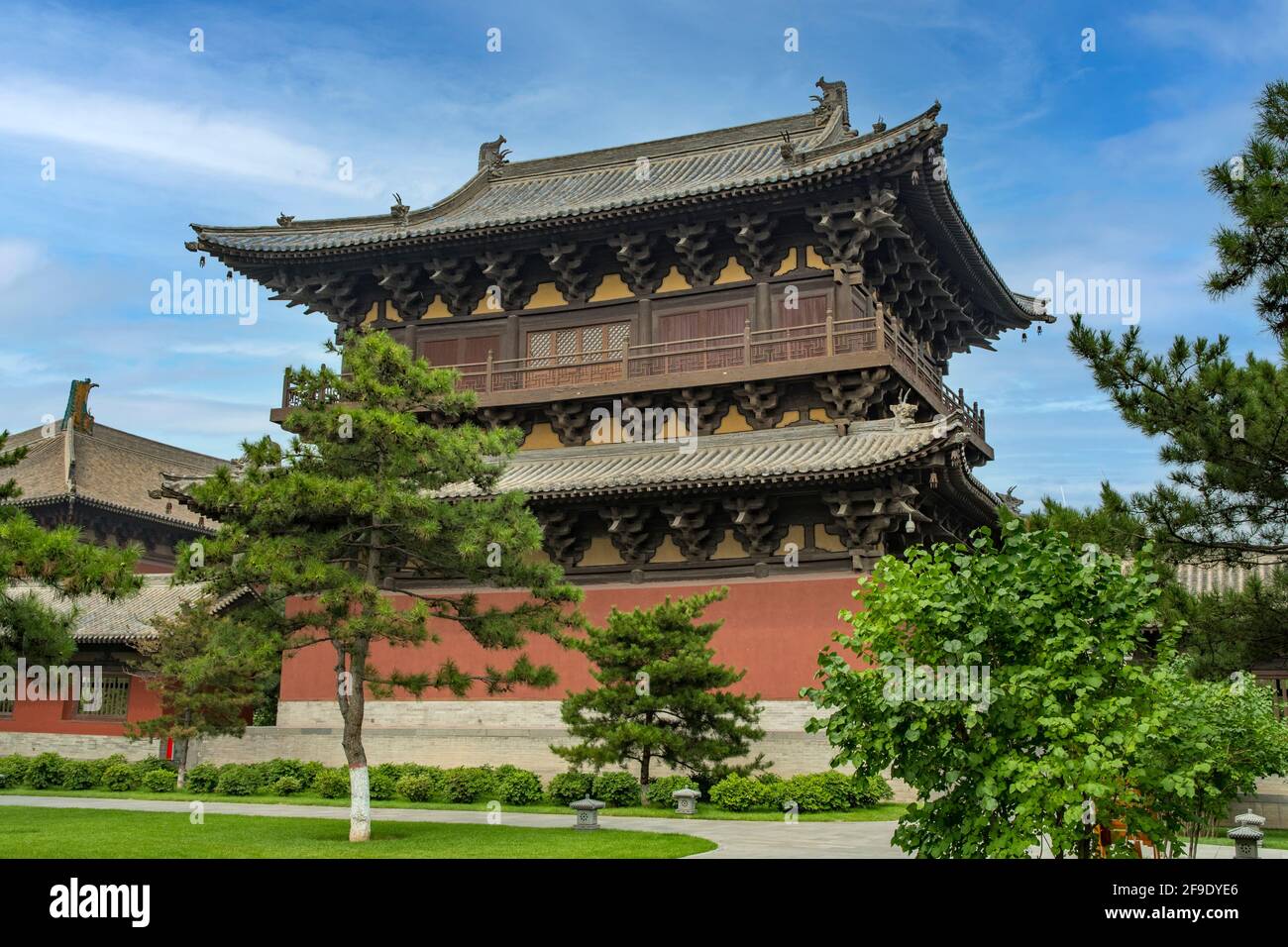 Hall of Universal Brightness, Huayan Monastery, Datong, Shanxi, China Stock Photo