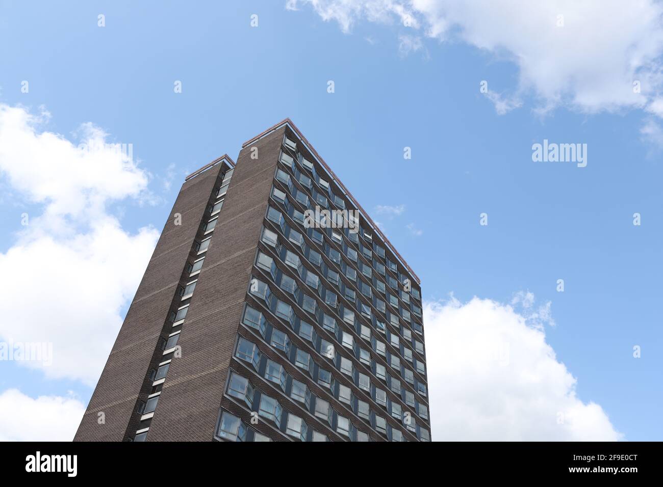 Brooke House, Basildon, Essex - an iconic, listed 14-storey block of flats built in 1960-62. Stock Photo