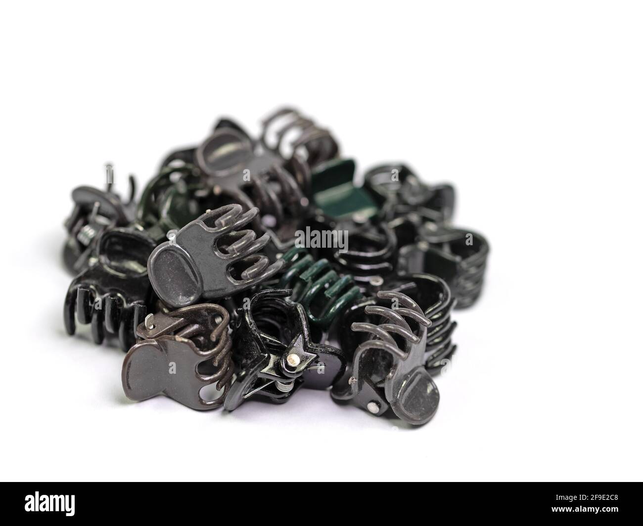 Various plant clips against a white background Stock Photo