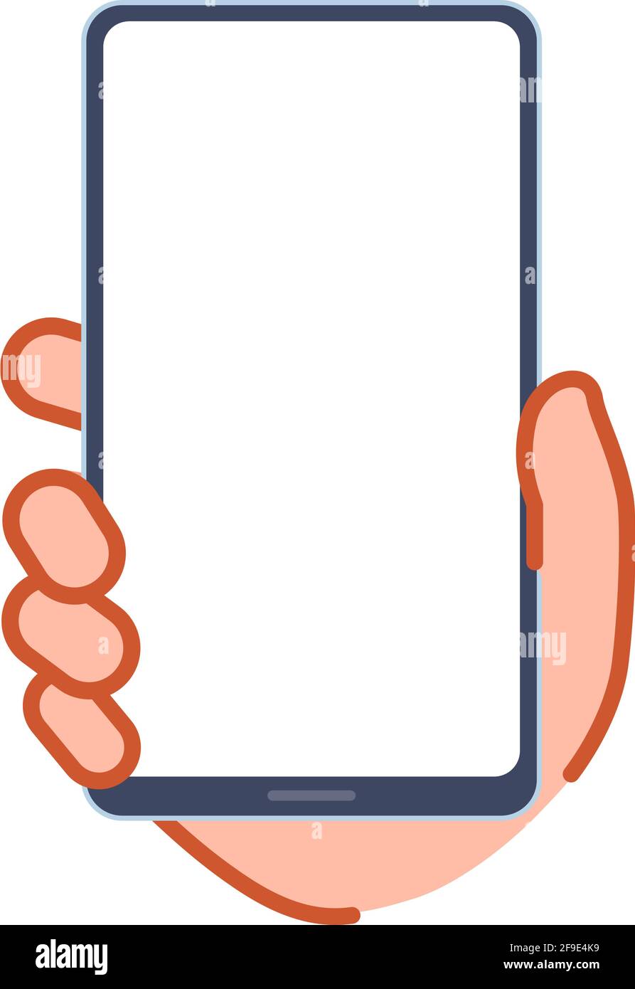 Hand holding a smartphone. Vector illustration that is easy to edit. Stock Vector