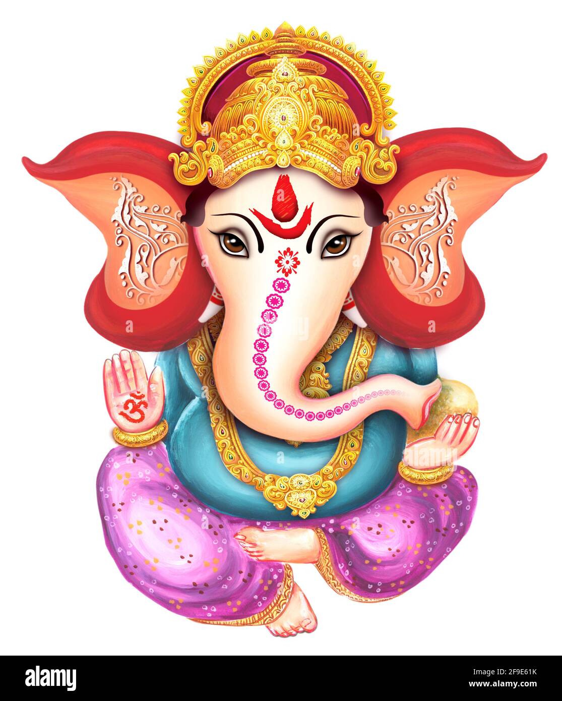 High-Resolution Indian Gods Lord Ganesha Digital Painting Stock Photo ...