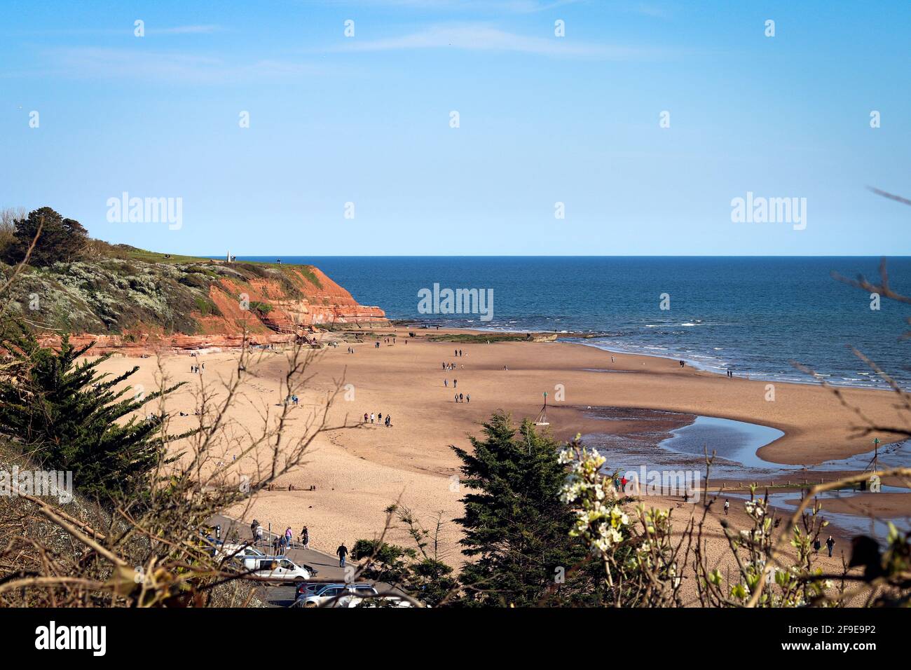 Exmouth Beach In Devon Stock Photo - Alamy