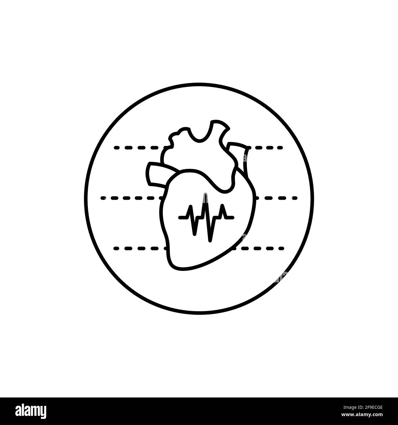 Cardiology color line icon. Pictogram for web page, mobile app Stock Vector