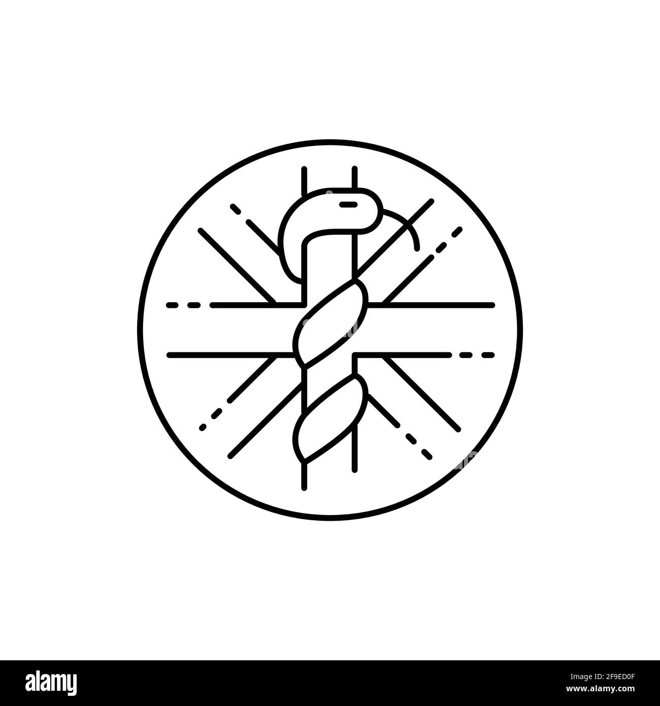 Accident and emergency medicine color line icon. Pictogram for web page