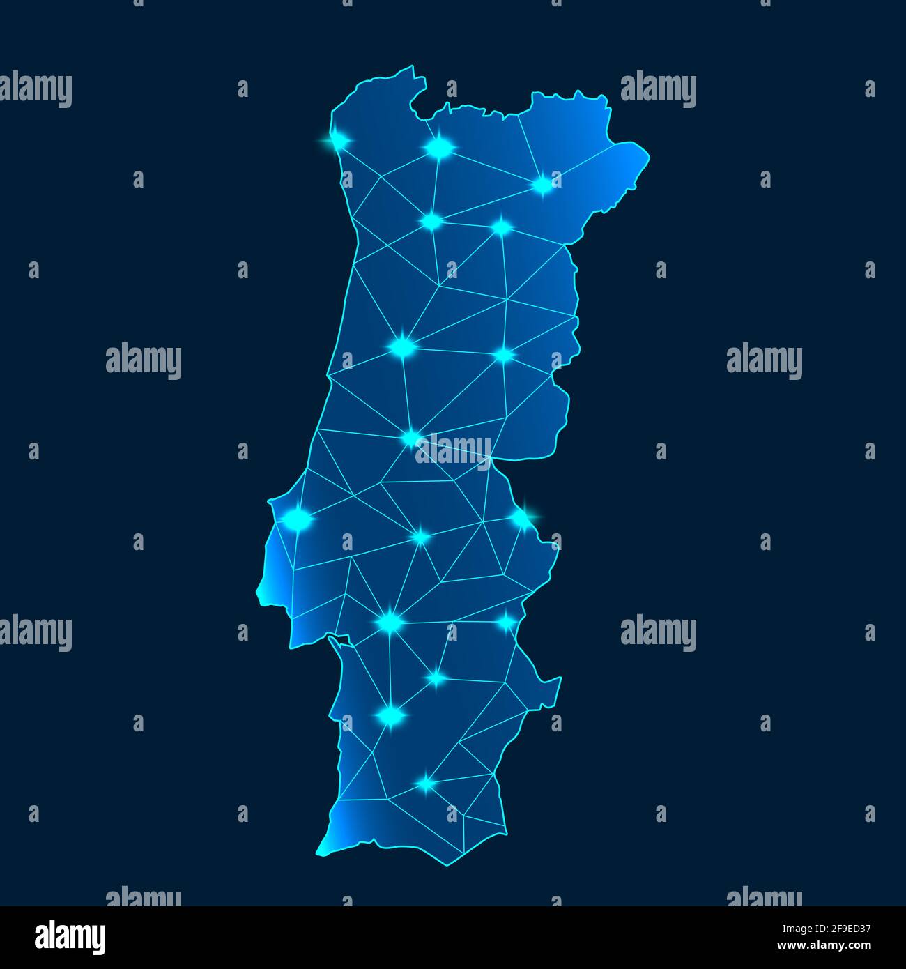 3D map illustration of Portugal 12037448 PNG