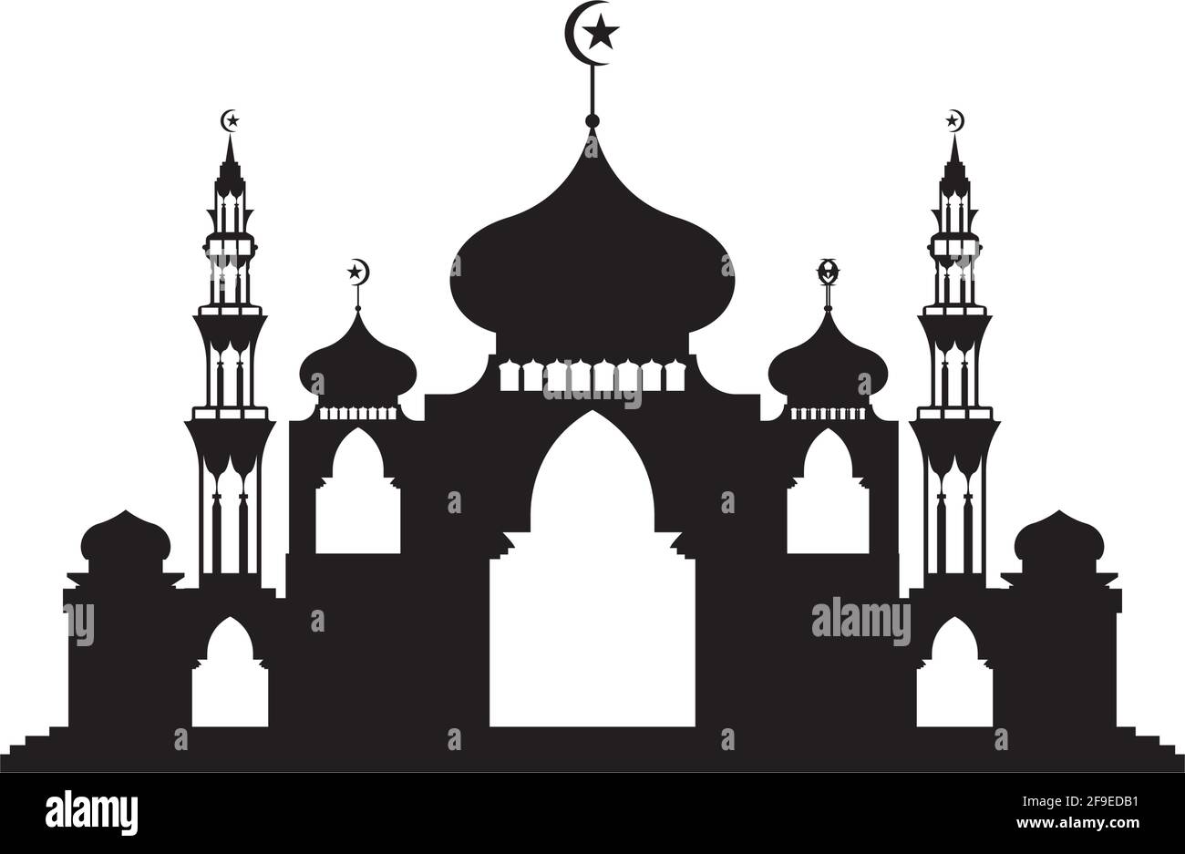 Mosque icon vector Illustration design template Stock Vector Image ...